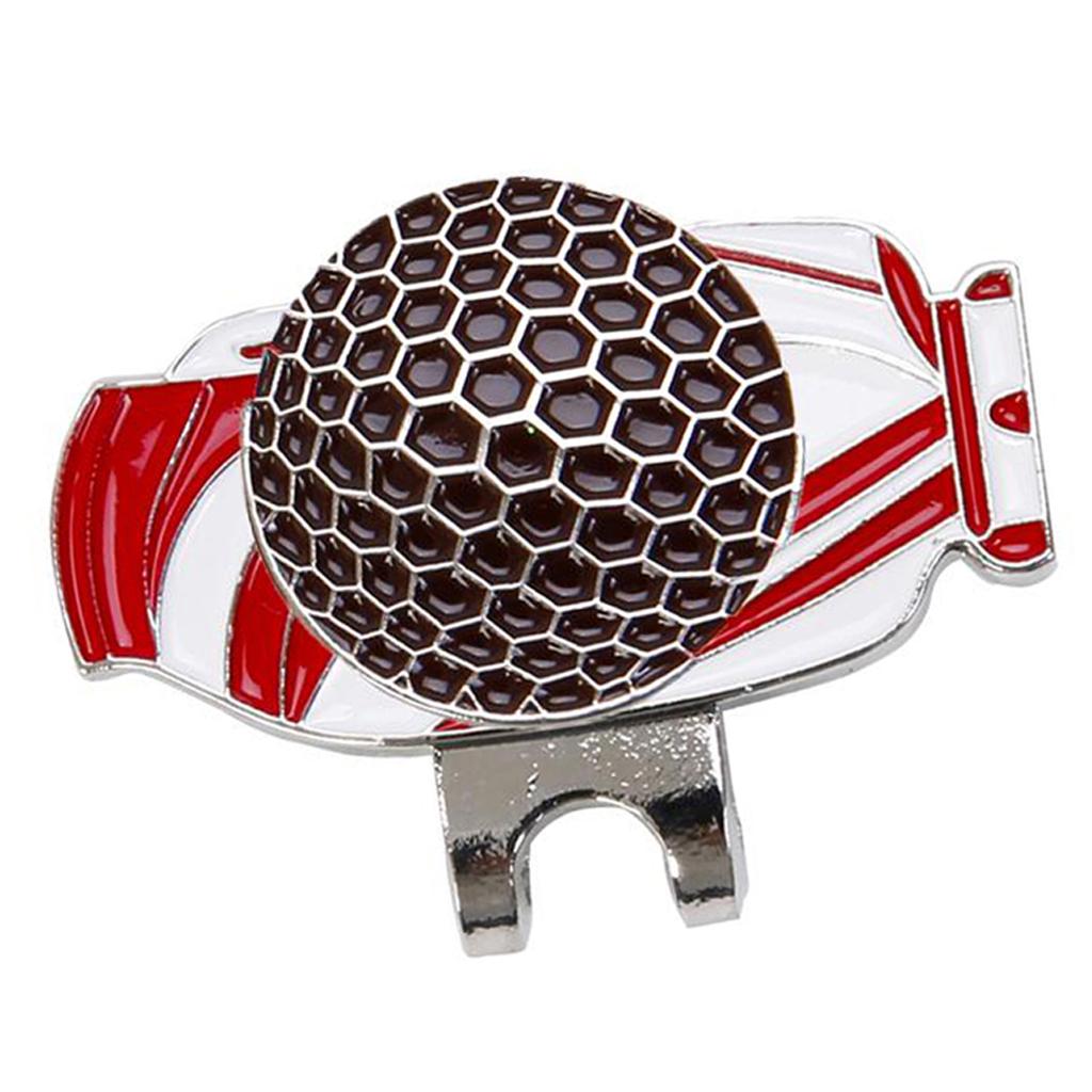 Golf Hat Clip with Detachable Magnetic Golf Ball Marker for Golf Cap Red