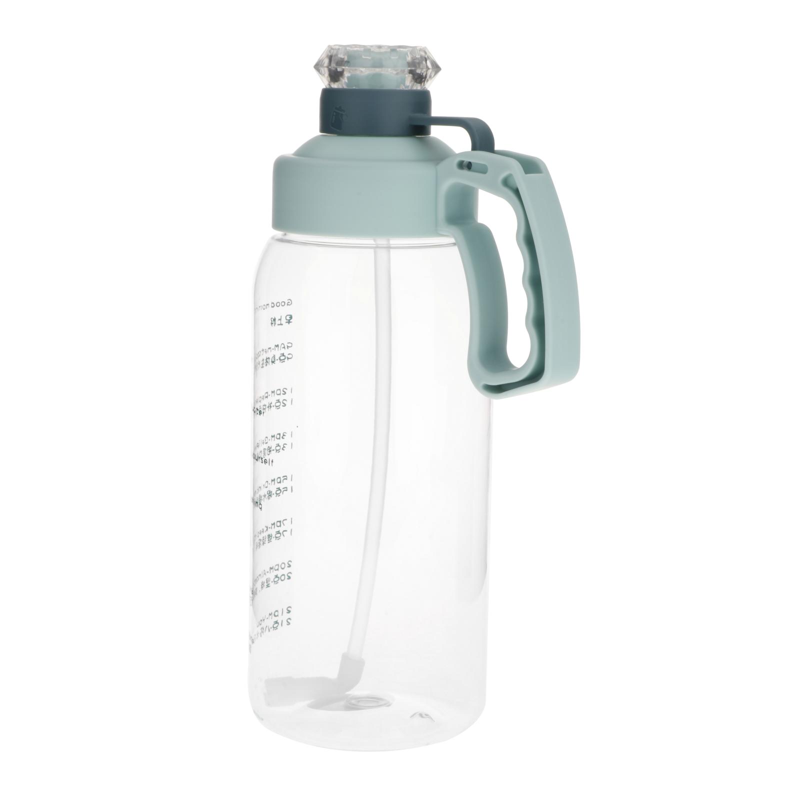 Fitness Sports Water Bottle Portable for Office Transparent Light Blue