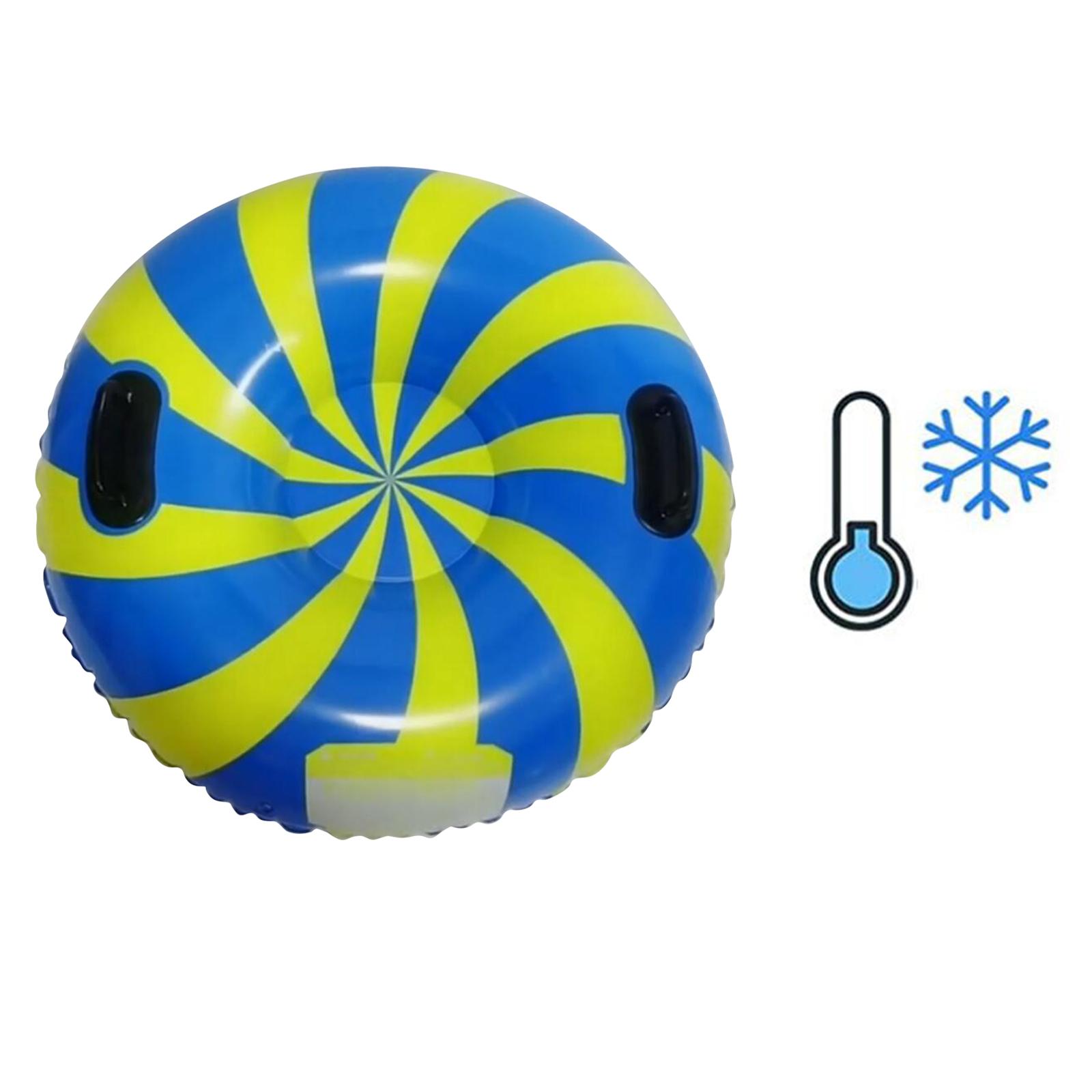 Inflatable Snow Tube Heavy Duty with Reinforced Handle Durable Sled 95cm