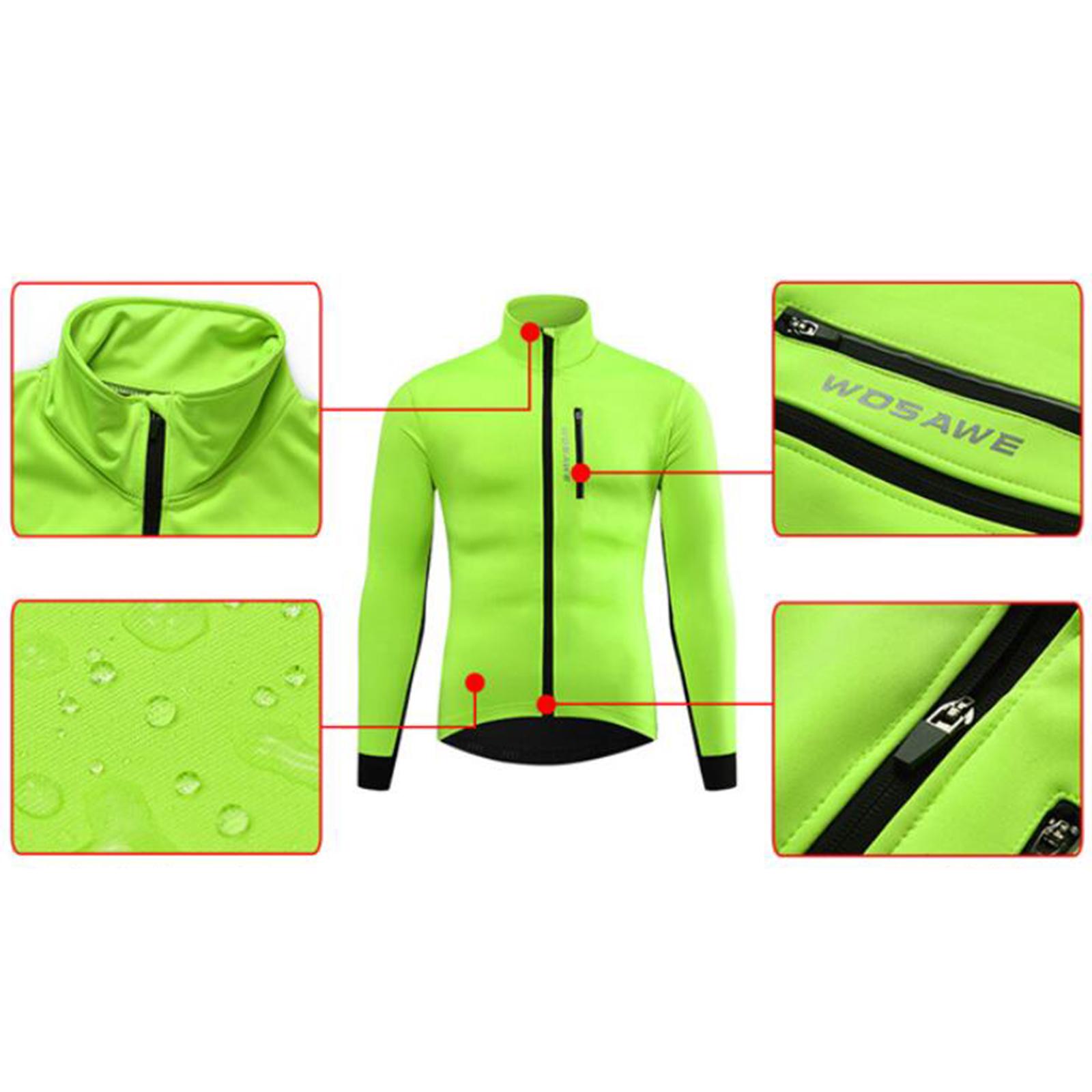 Bike Winter Jacket Coat Windbreaker Raincoat Winter Bicycle M Green