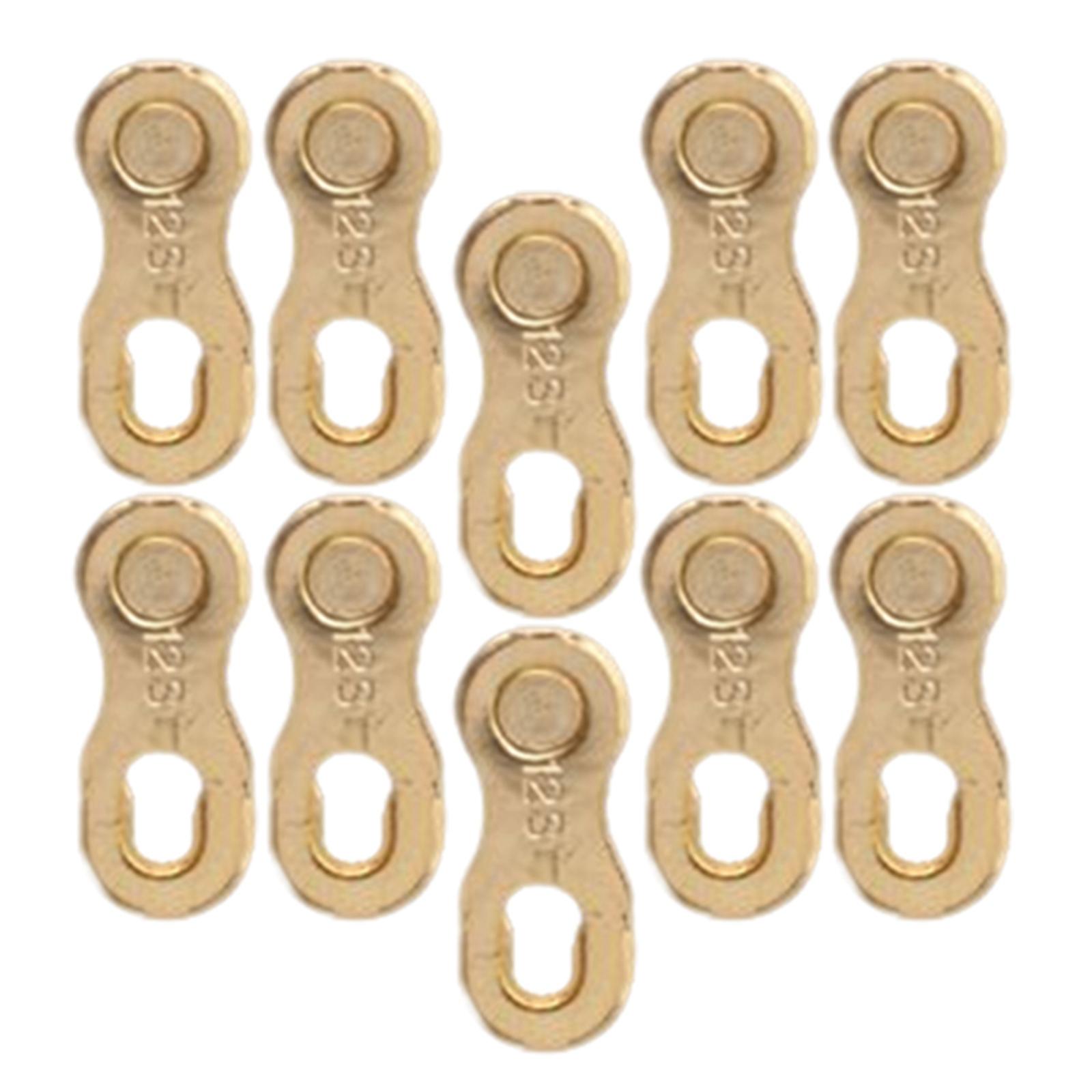 10 Pieces Chain Link Bike Connector Bicycle Chain Quick  12 Speed Gold 