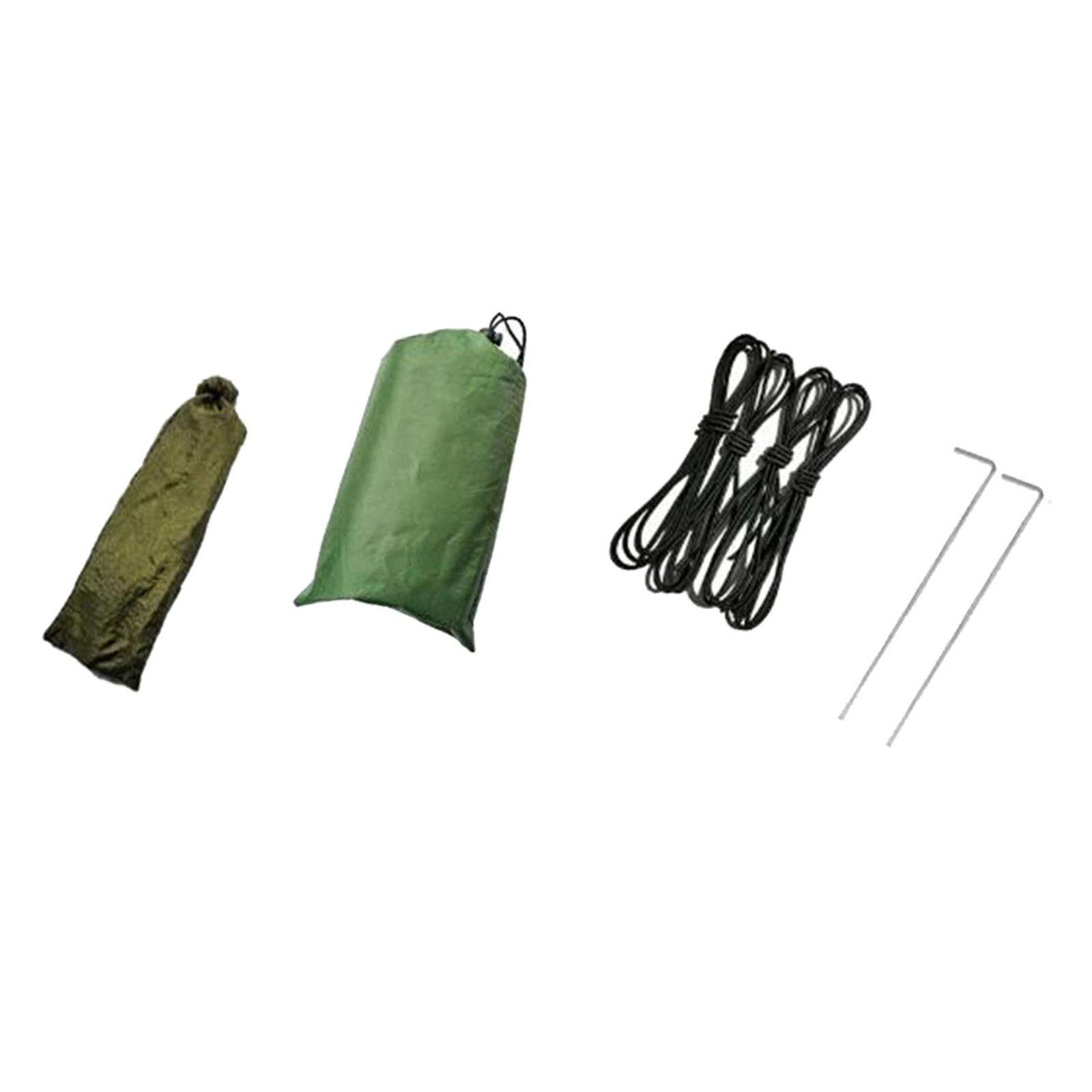 Camping Tent Tarp Canopy Outdoor Sun Shade Shelter for Survival Green