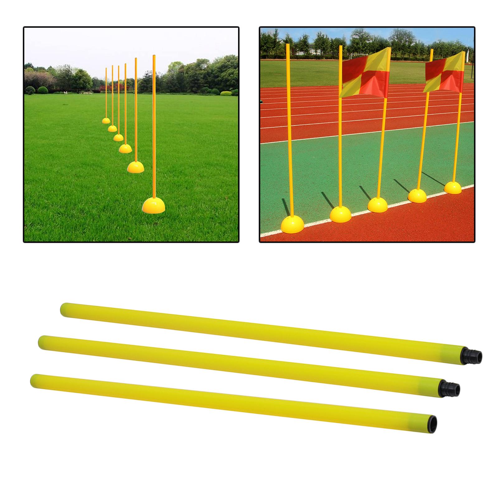 Football Door Pole Training Tool Sign Obstacle Marker Rod 3 Pieces Sign pole