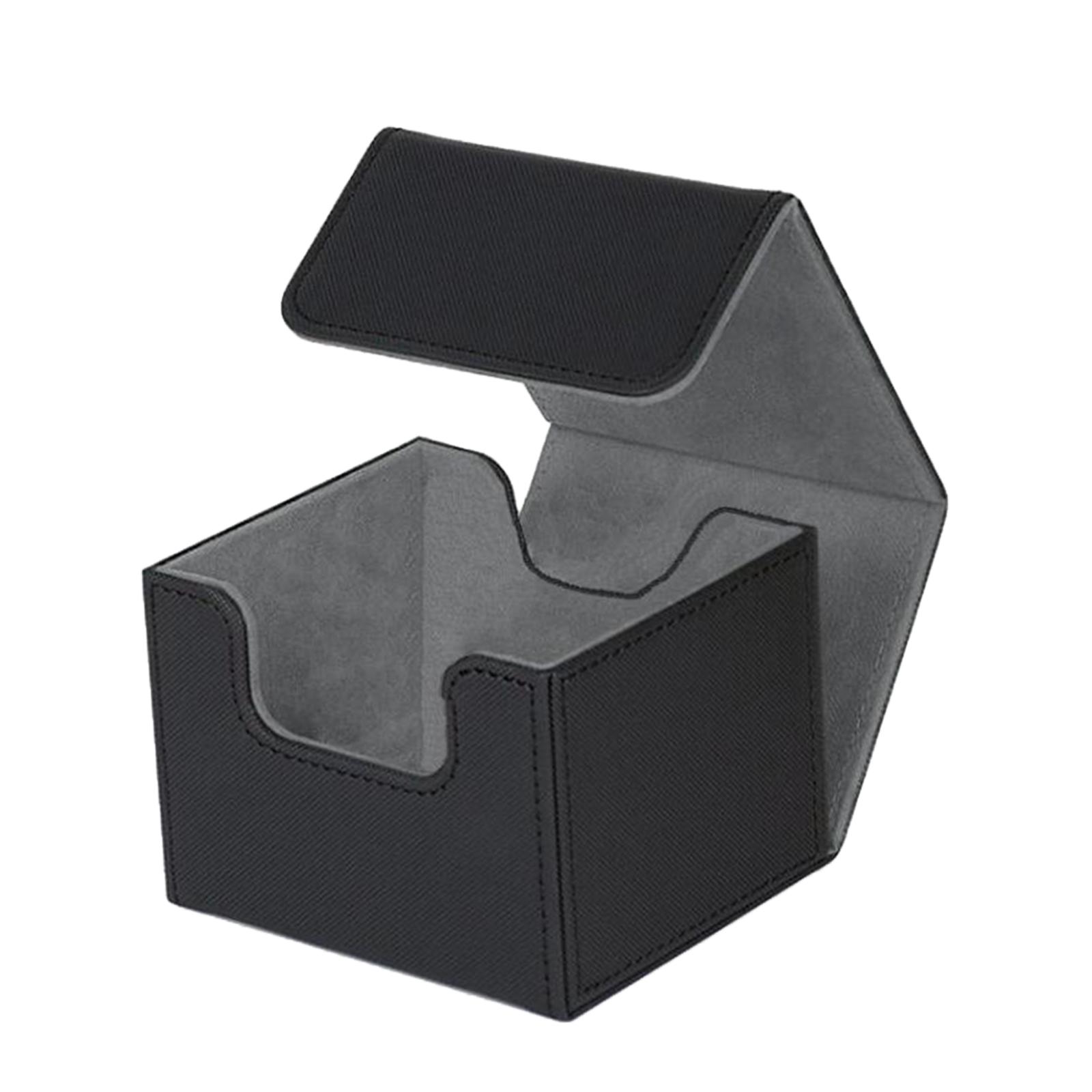 2Pieces Card Deck Box Game Card Case Orange and Gray