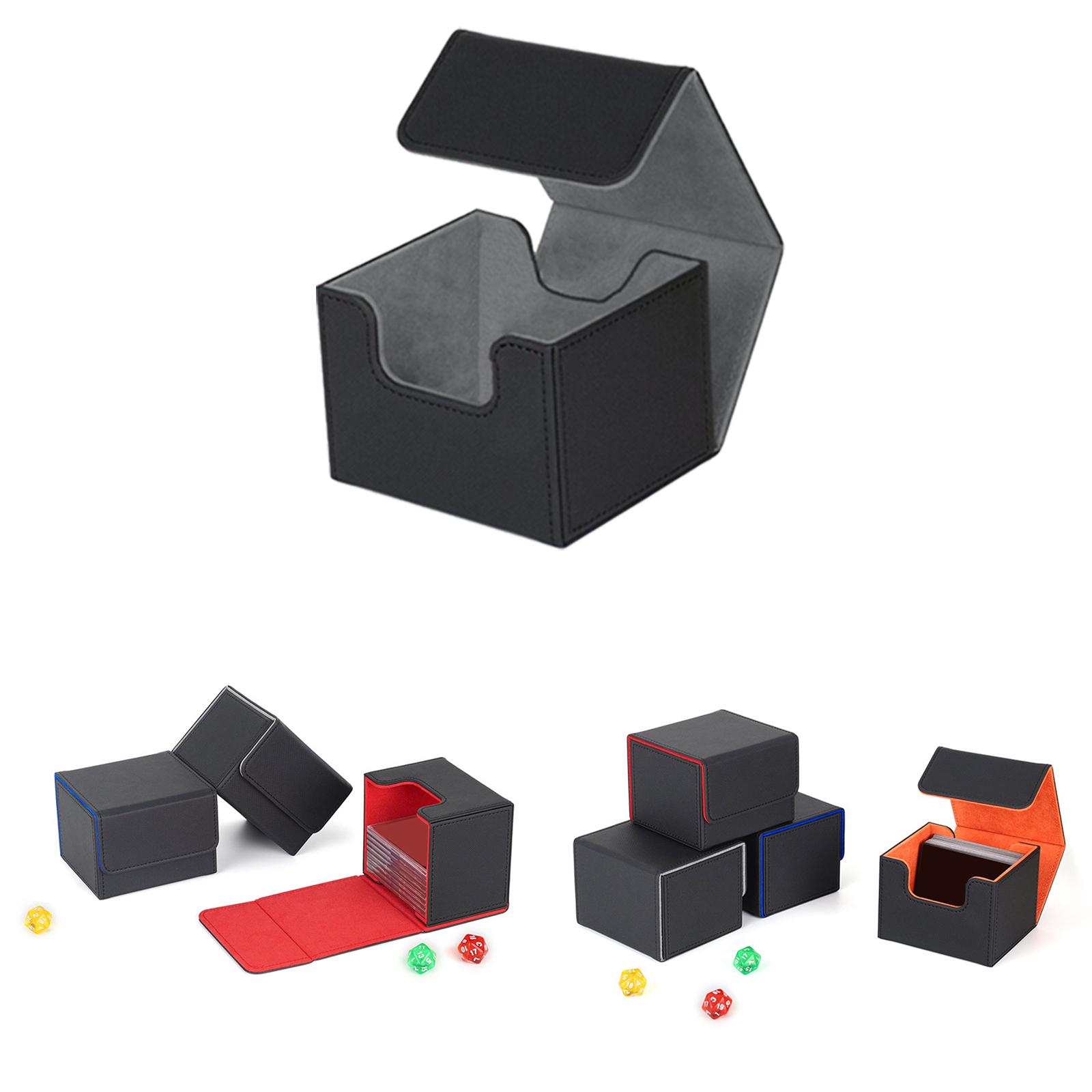 3Pieces Card Deck Box Game Card Case Red and Blue and Gray