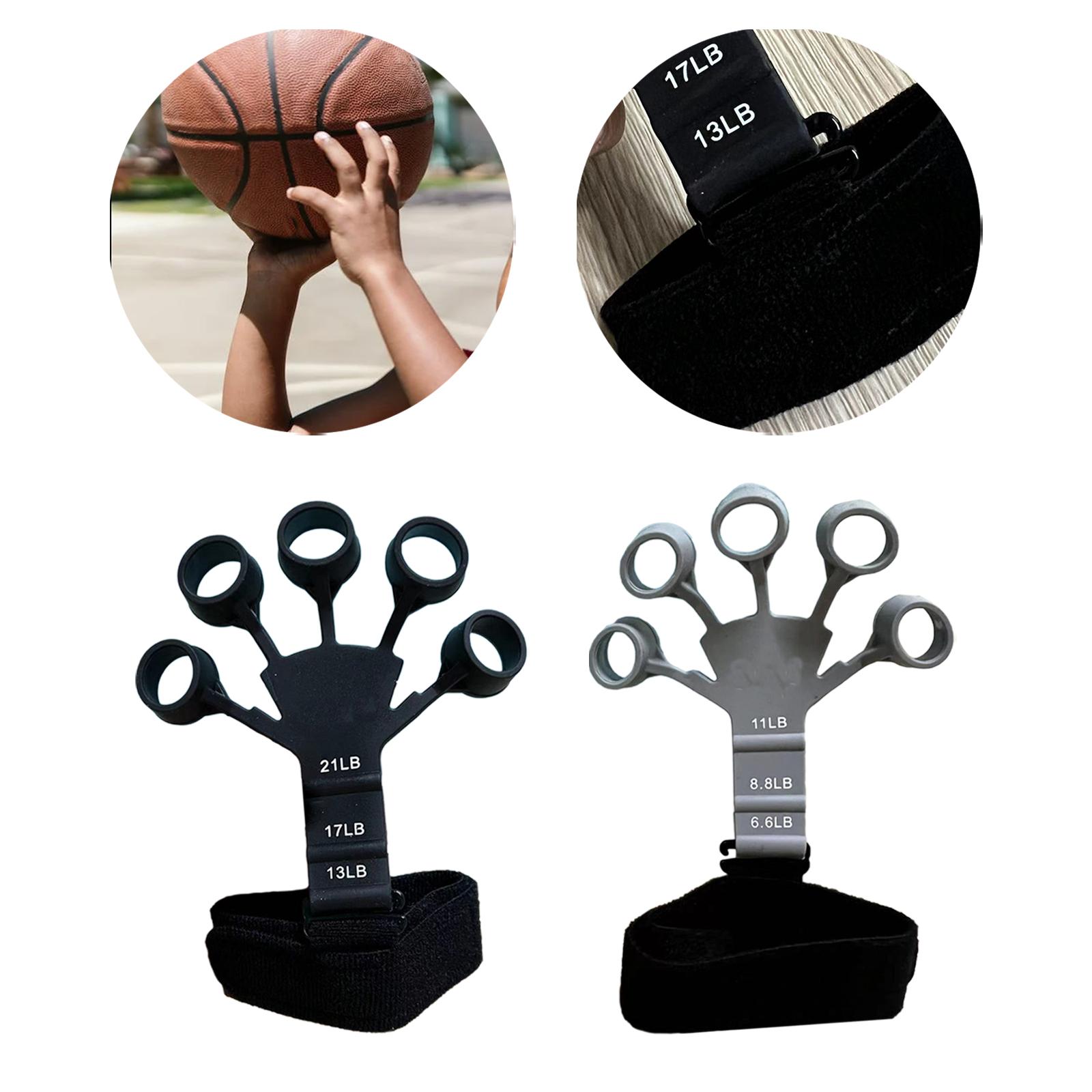 Hand Grip Strengthener Silicone Finger Exercise for Forearm Muscle Sports black and gray