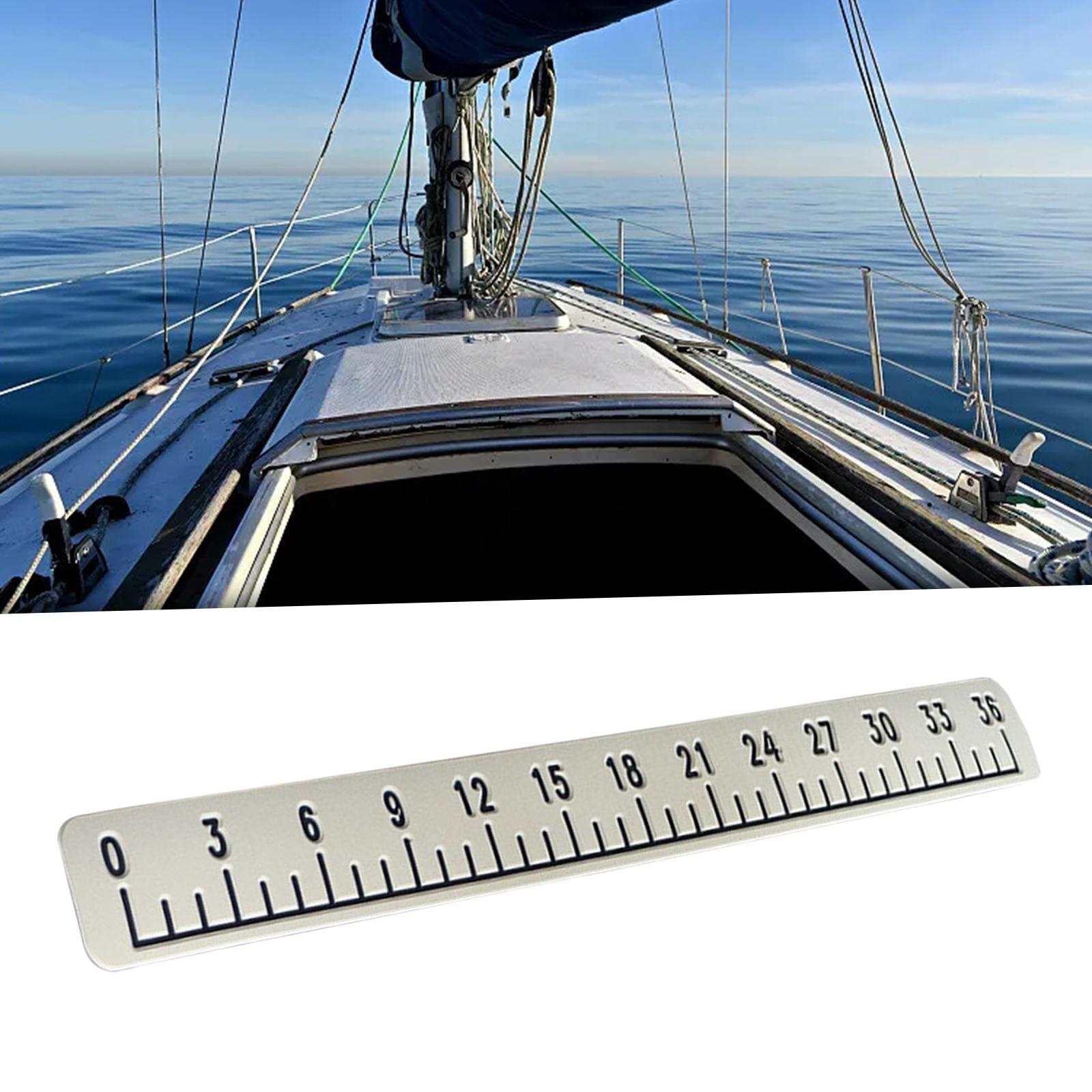 39" Fish Ruler for Boat Accurate 6mm Thickness High Density for Sailboats beige black