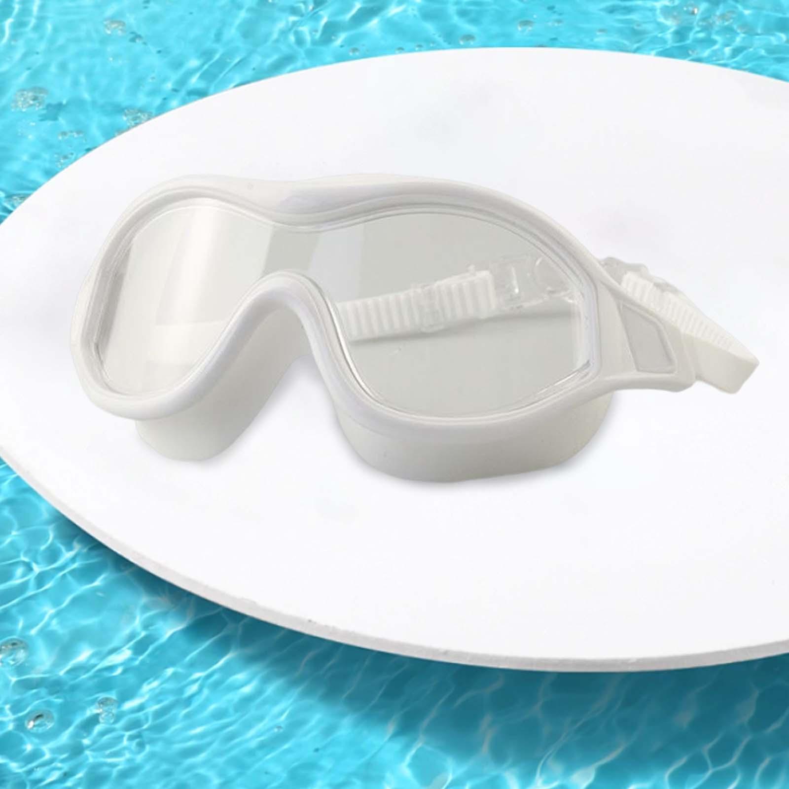 Adult Swimming Goggles Swim Glasses Anti Fog Men Diving Eyewear Women Pool White 