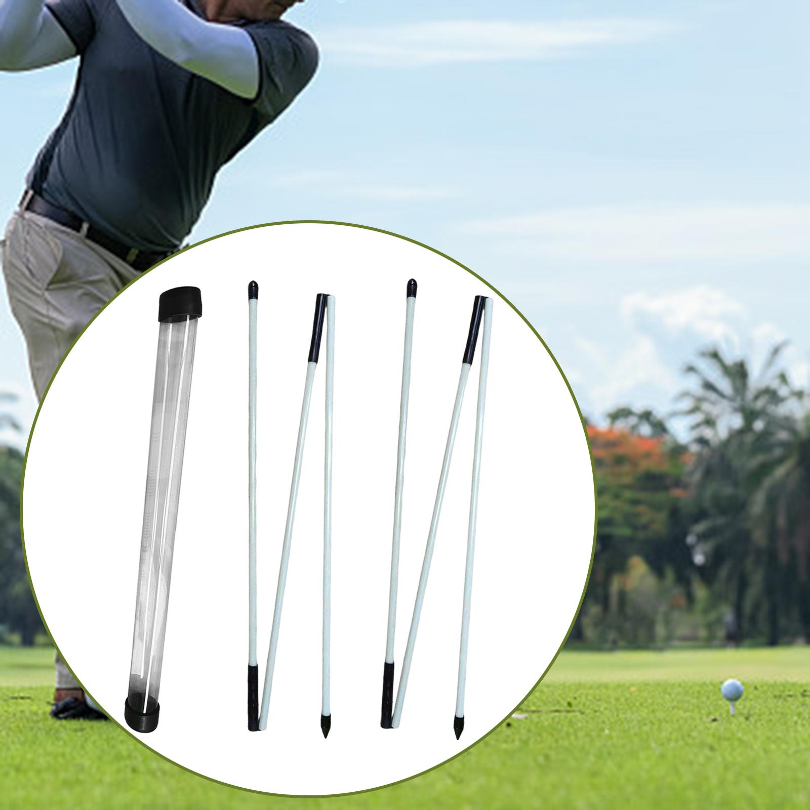 Pack of 2 Golf Alignment Training Sticks Collapsible Golf Alignment Tool