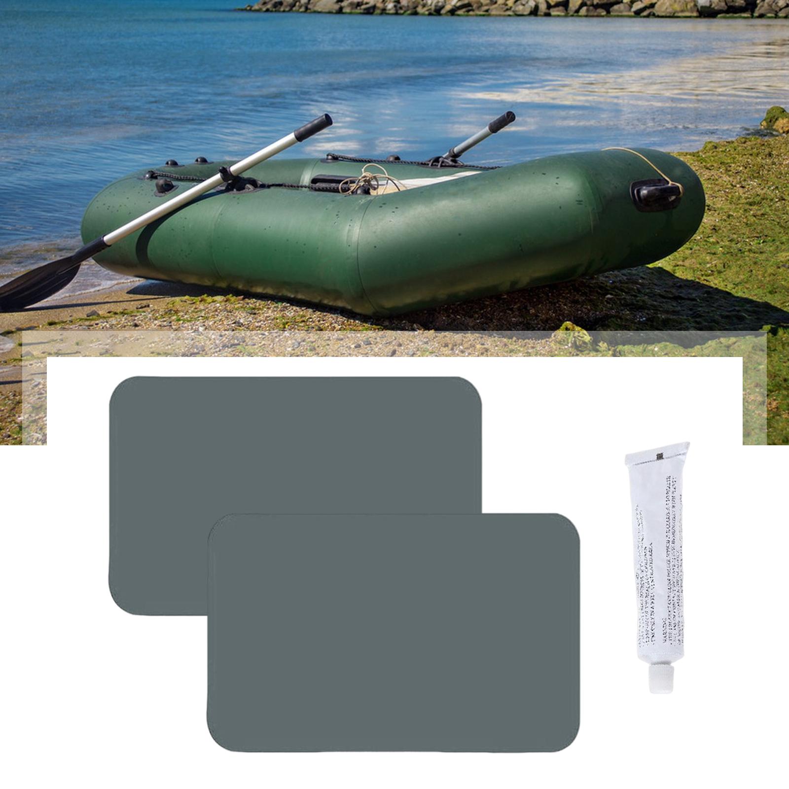 Inflatable Boat Repair Kit Kayak PVC Repair Patches for Rubber Boat Tents Dark Grey