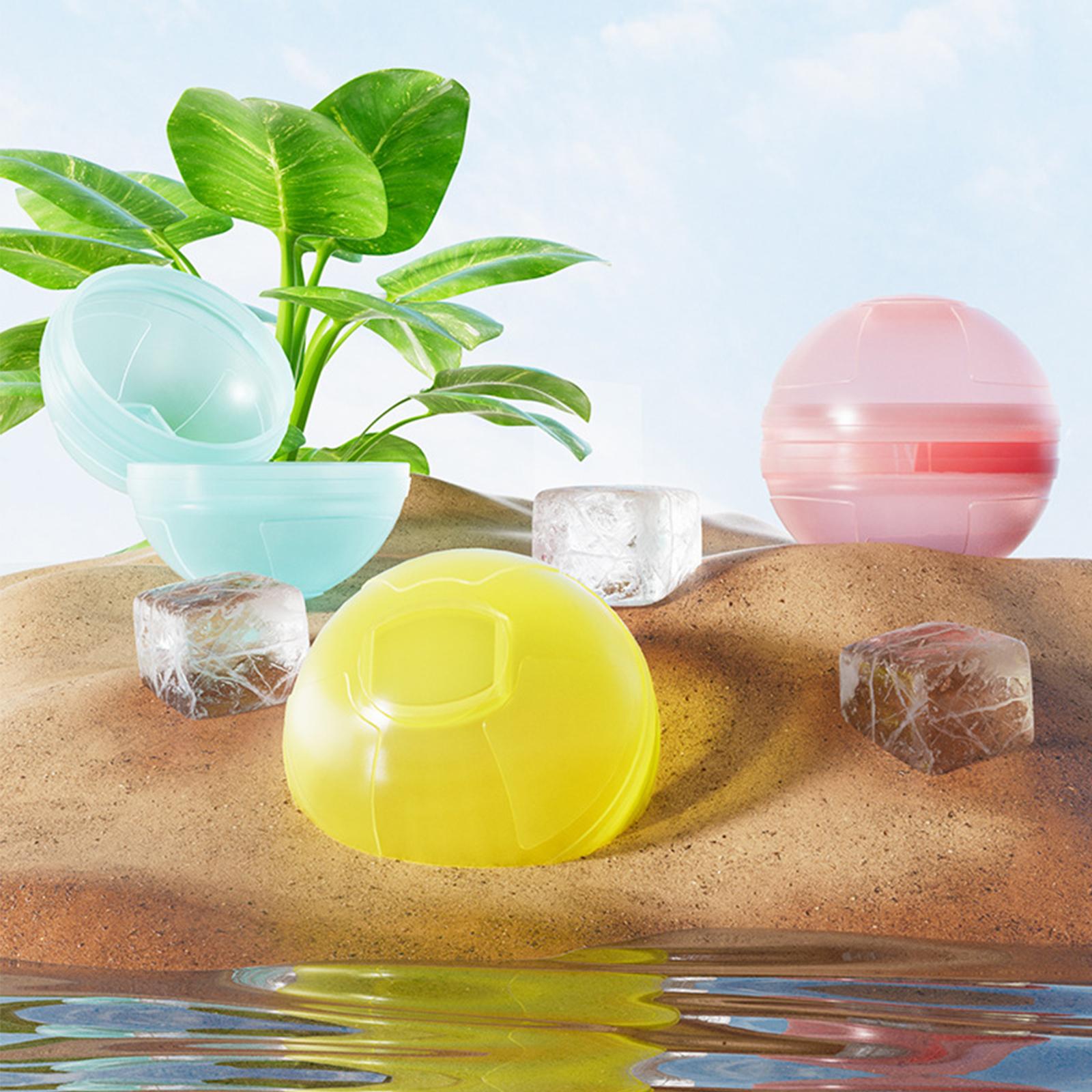 Reusable Water Balloons Refillable Water Outdoor Water Toys for Families Fun Regular White