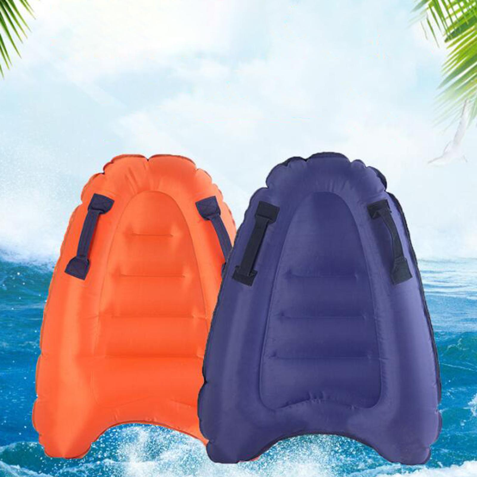 Inflatable Bodyboard Water Fun Surfing Body Boards Mini Inflatable Surfboard Blue