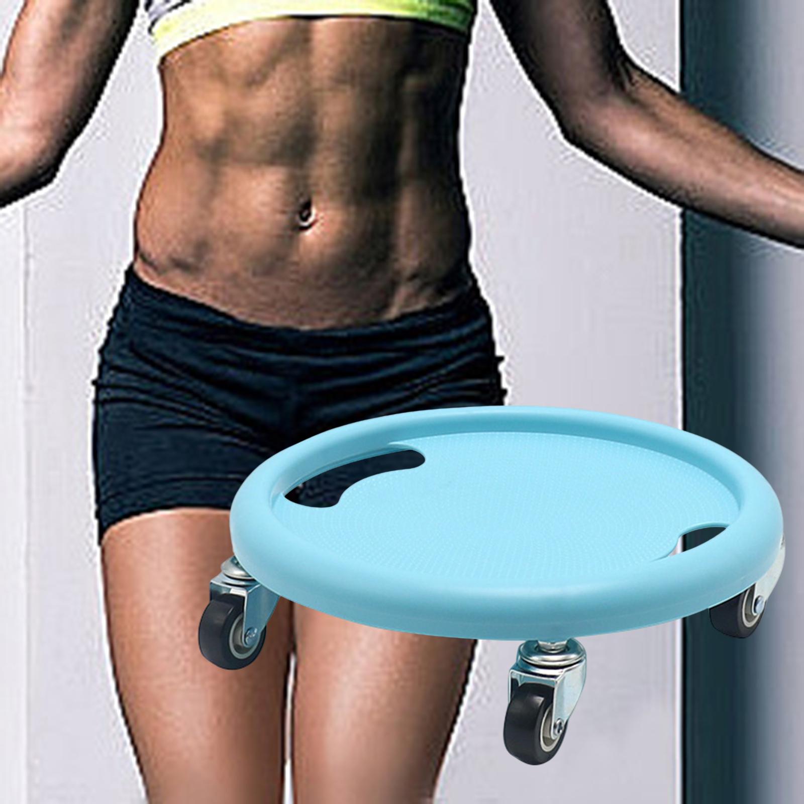 Abdominal Disc Wheel Roller Trainer Plate Exercise Sliders Home Use Blue