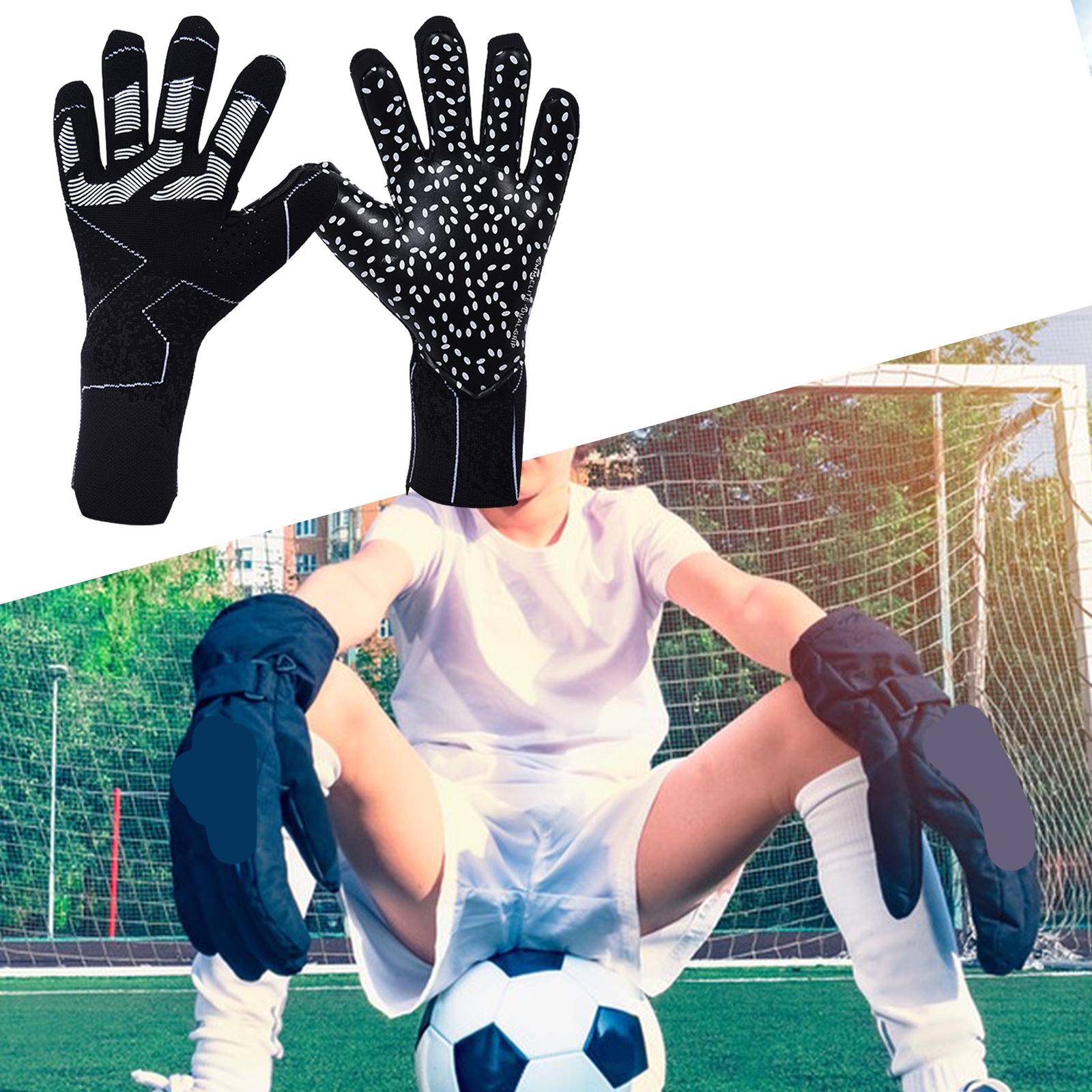 Football Goalkeeper Gloves Thickened High Performance Sport Goalie Gloves black