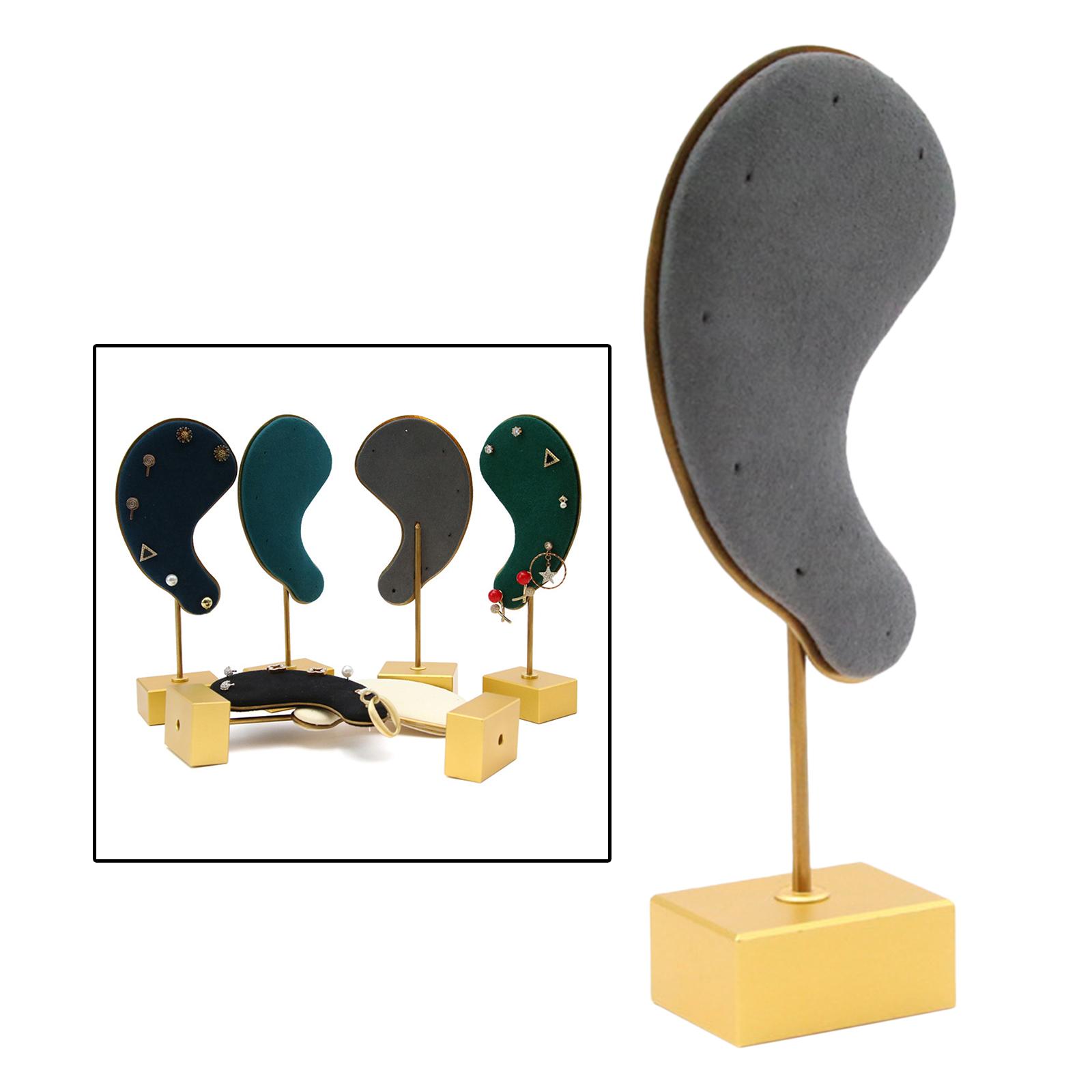 Earring Display Stand Ear-Shaped Display Durable Earring Stand Display Grey