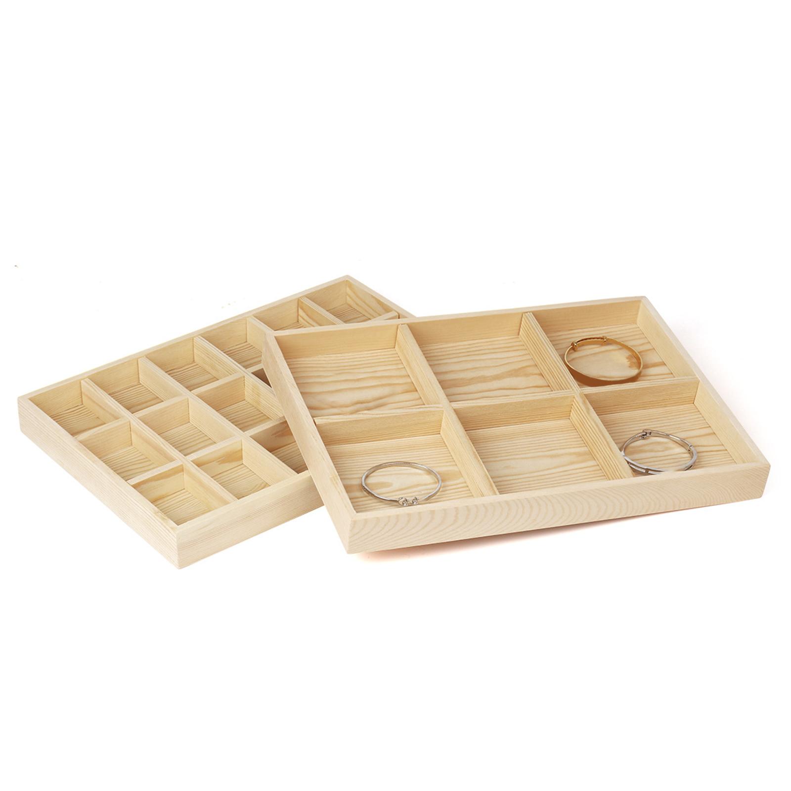 Jewelry Display Tray Case Beads Holder Gemstone Bangles Stackable Ladies 1-grids 