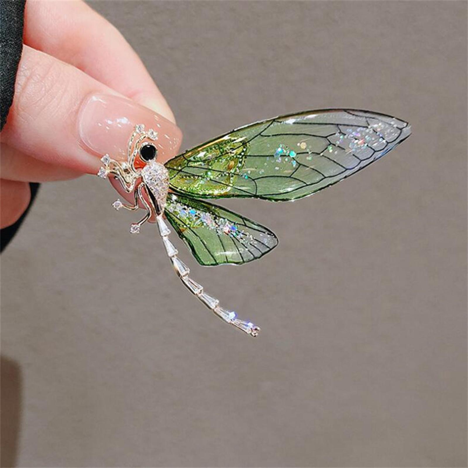 4xRhinestone Brooch Pin Jewelry Dragonfly Brooch Pin for Clothes Party Banquet