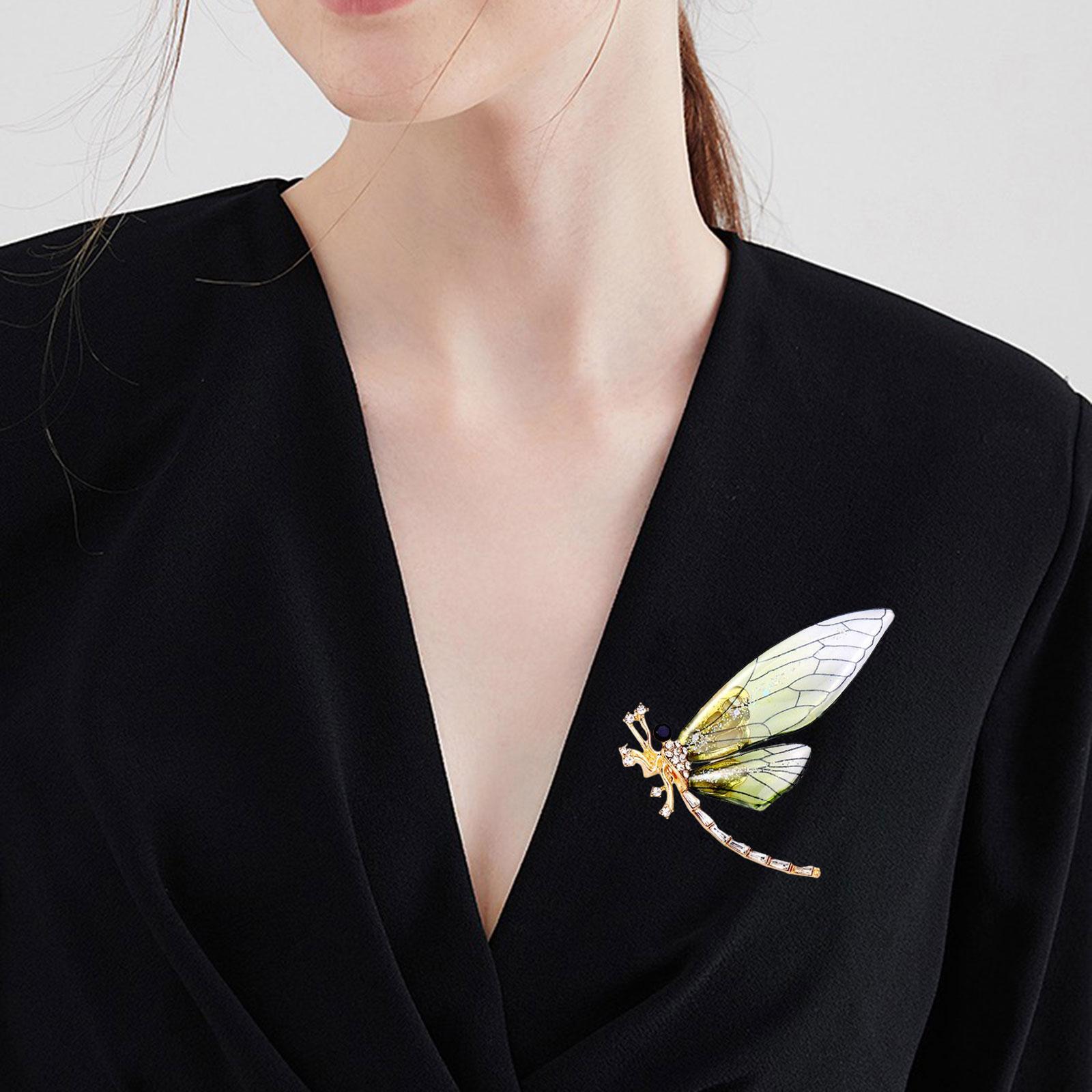 Rhinestone Brooch Pin Jewelry Dragonfly Brooch Pin for Clothes Party Banquet