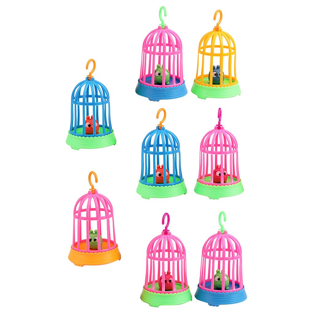 9 Pieces Hatching Growing Birds with Cage Kids Educational Nature Toy Gift