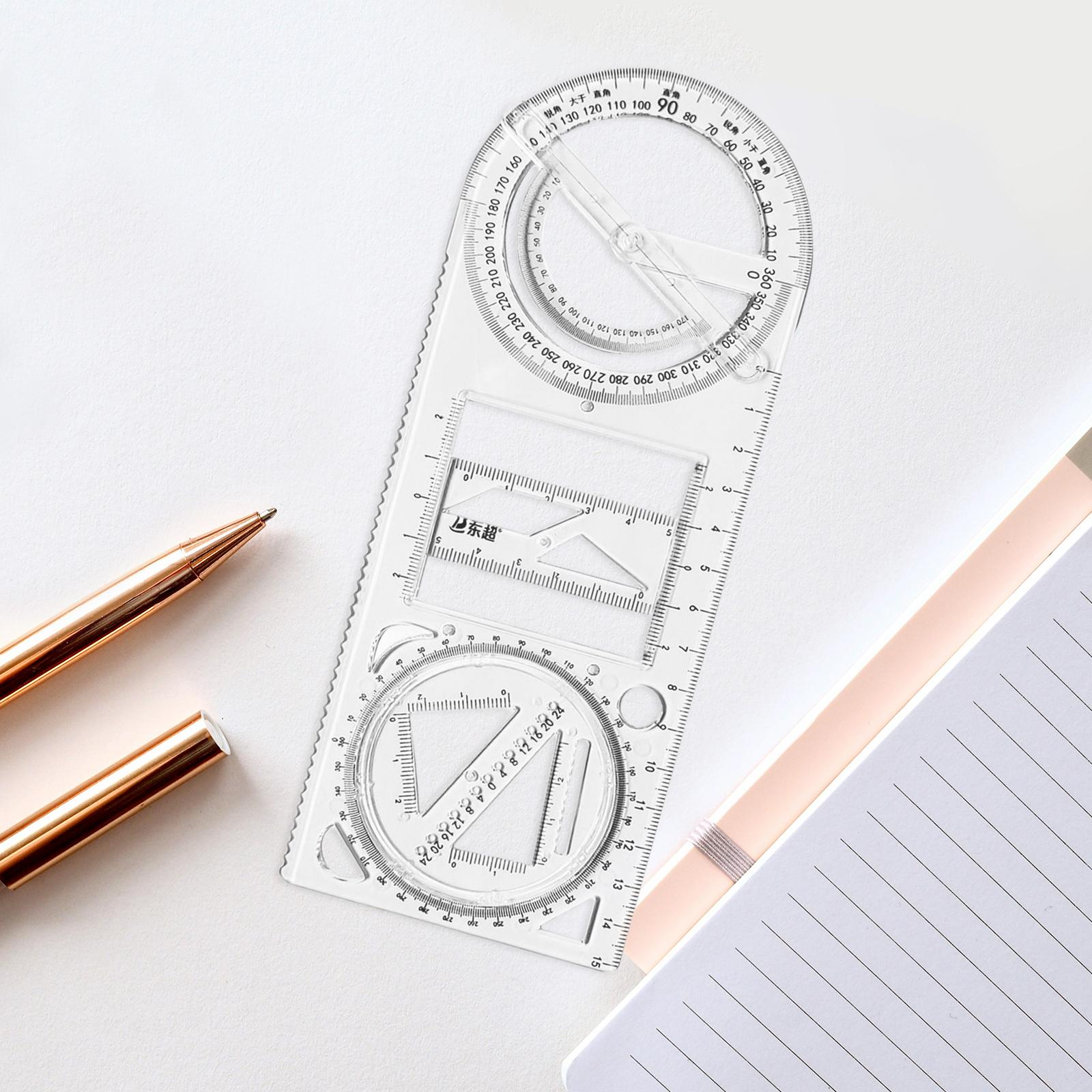 Multifunctional Geometric Ruler Drawing Template for Artists Sewing Painting Elementary School