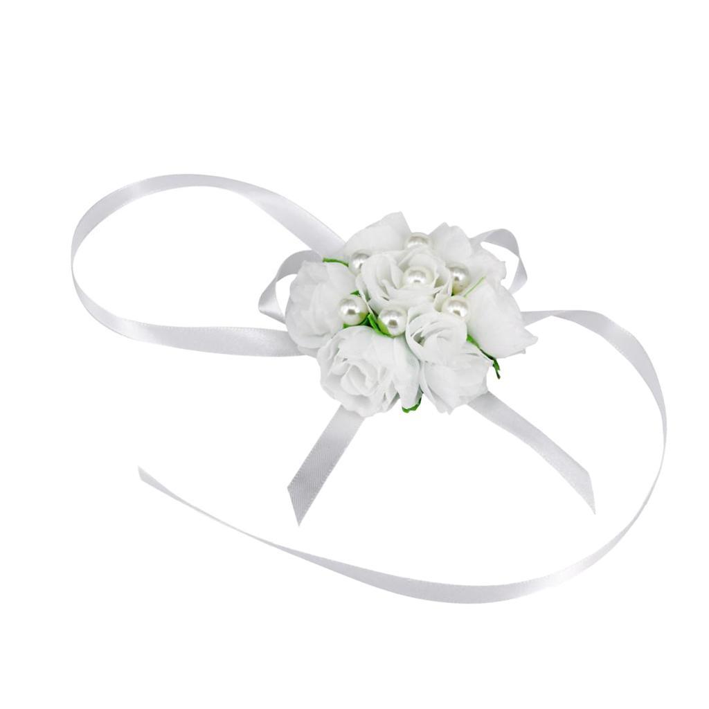 Hochzeit Perlen Armband Blume Rose Schleife Blätter Blumenmädchen Brautjungfer