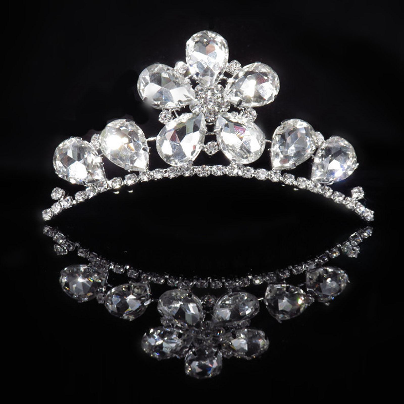 Rhinestone Bridal tiara Crown with Combs Pin for Women Birthday Costume