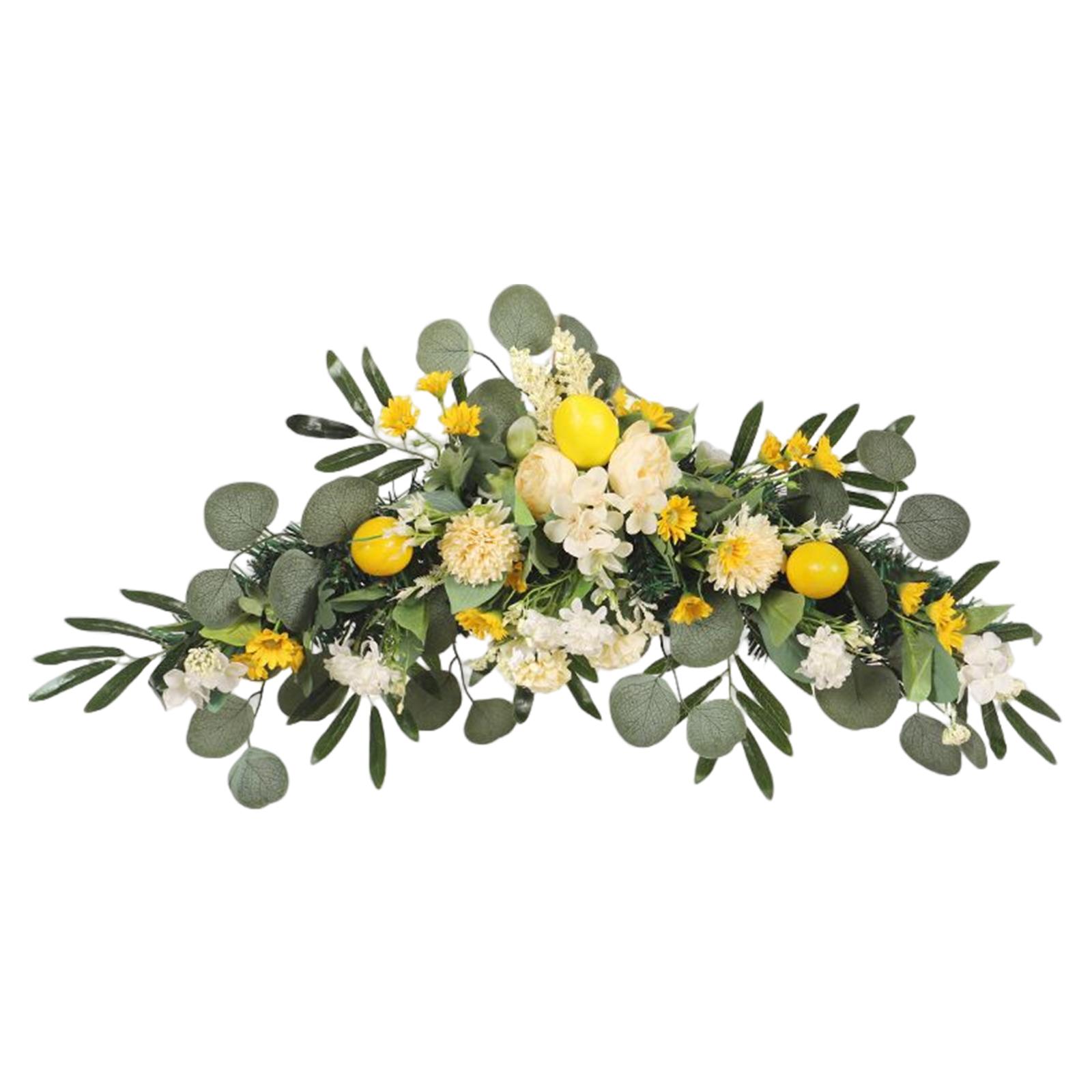 Floral Swag with Green Olive Leaf