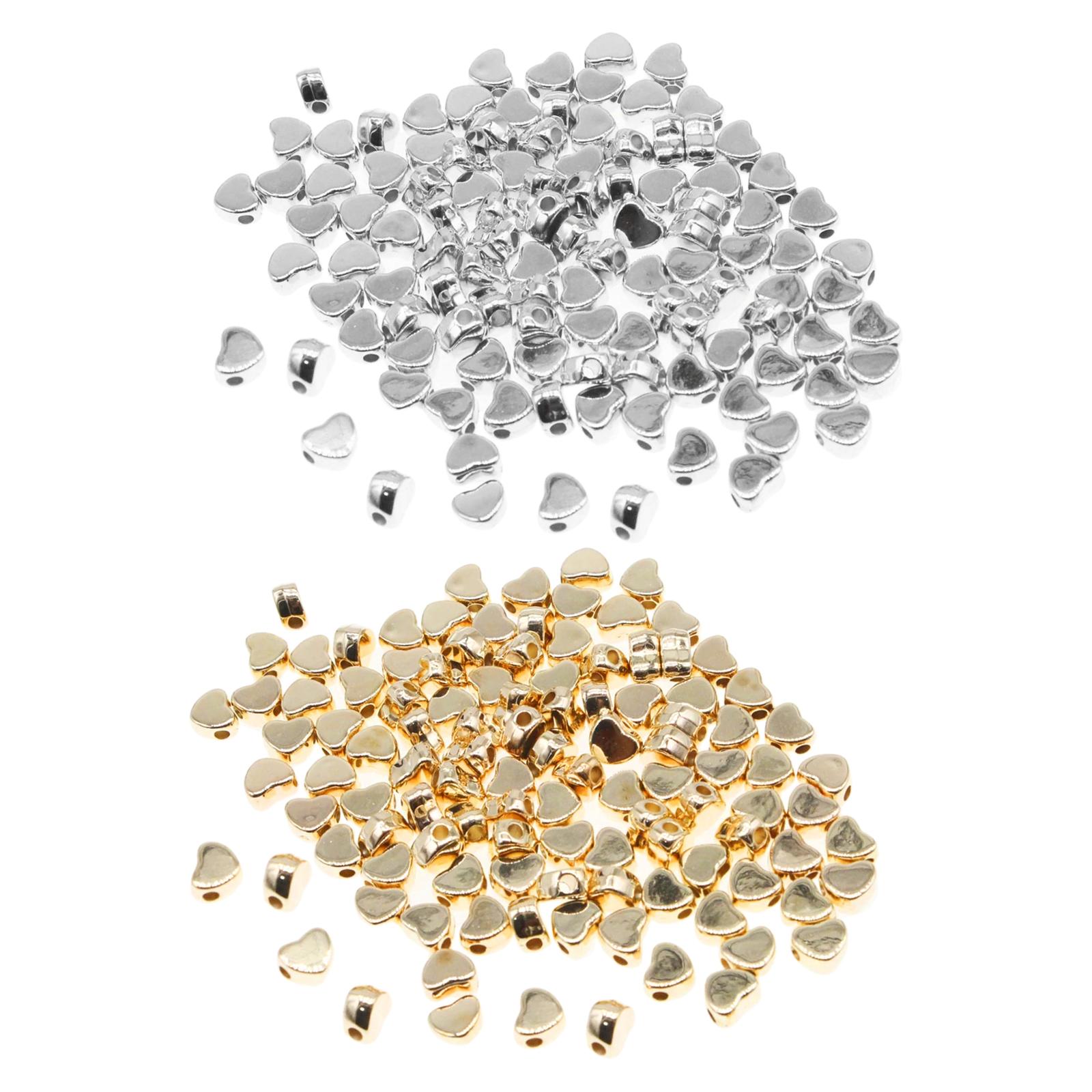 2x500Pcs Ccb Spacer Beads Jewelry Making for Beginner Craft Supplies Gold