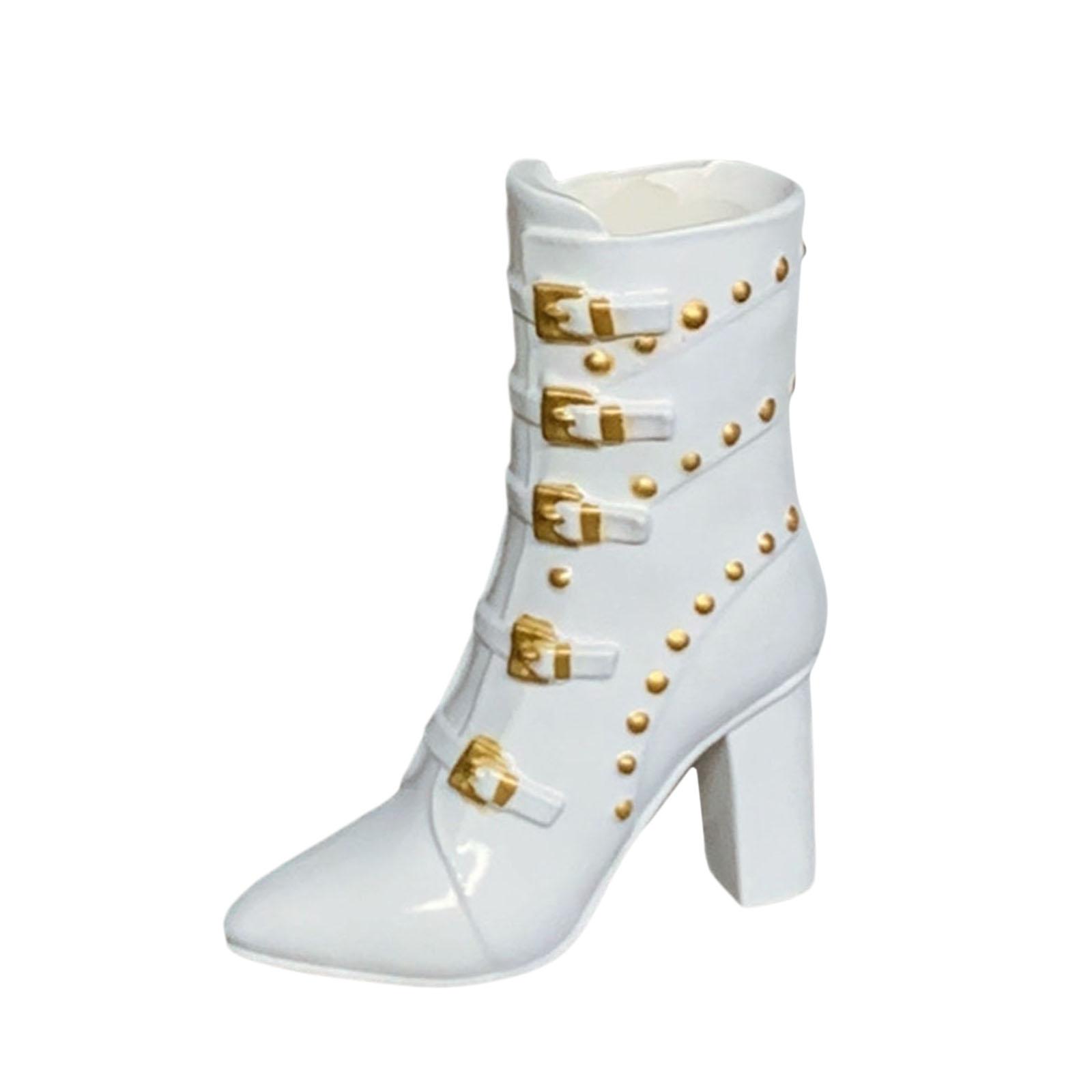 Thick Heel Doll Shoes White