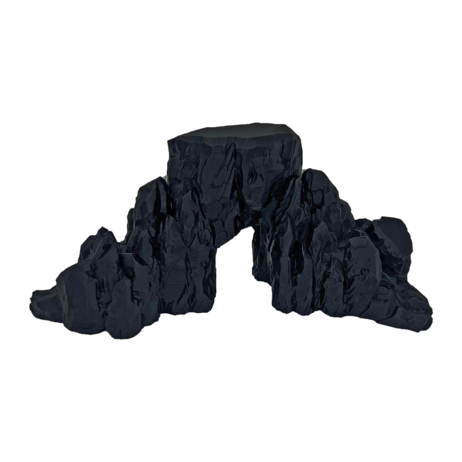 Black Terrain Rock Scenery Accessory