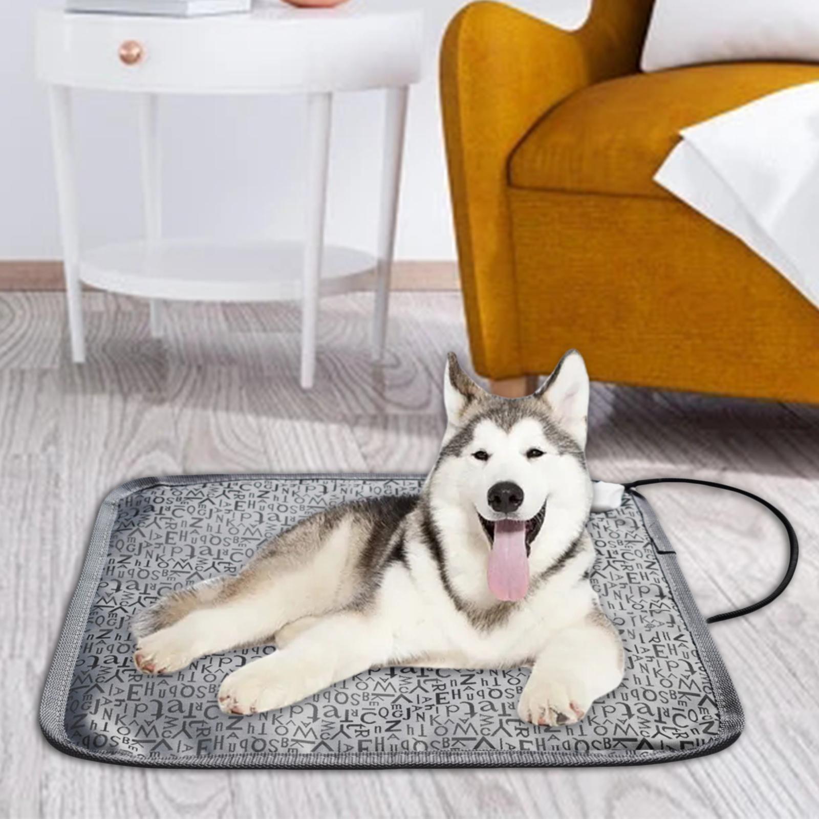 Pet Heating Pad Electric Dogs Blanket Bed Warmer Adjustable Temperature Mat 53x86cm