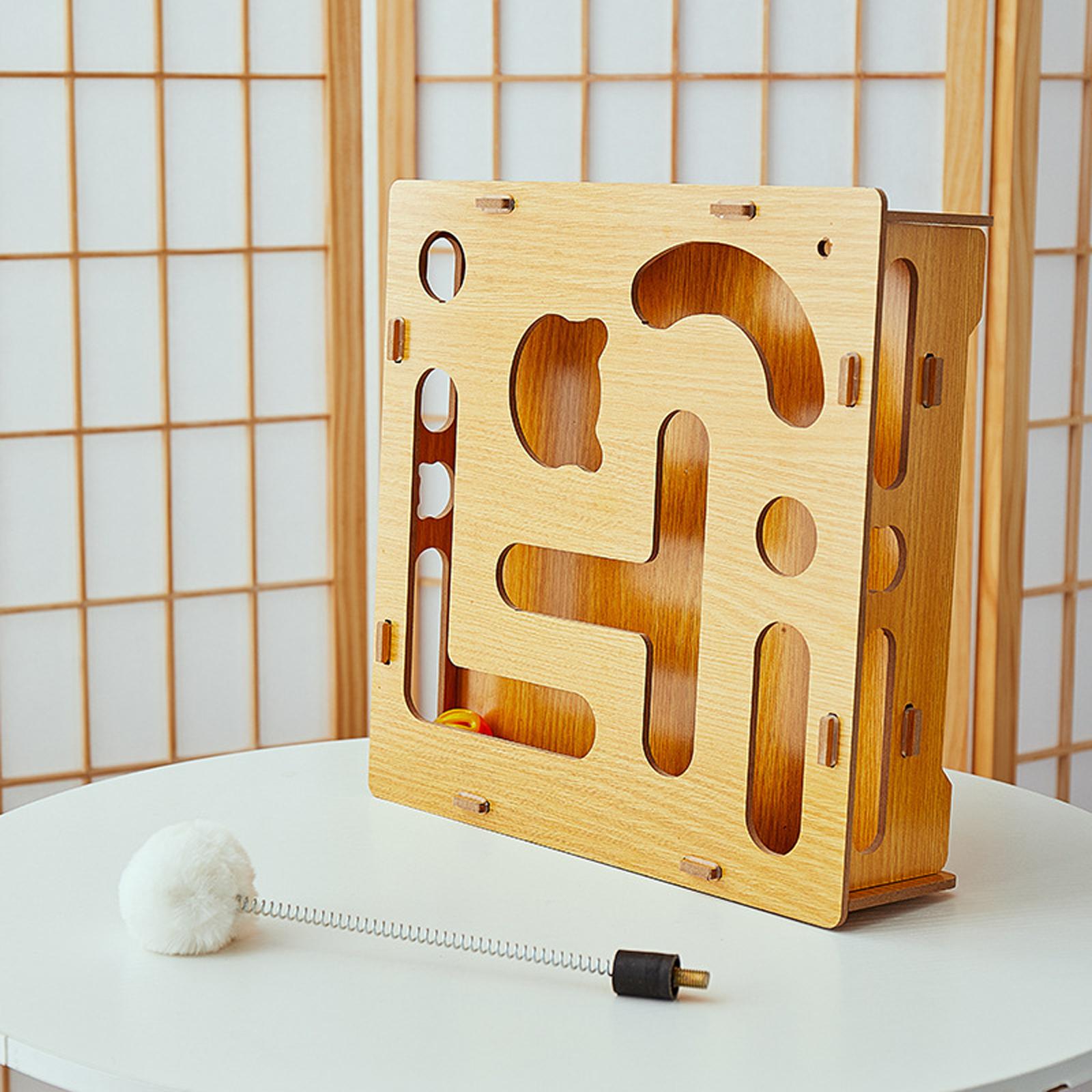 Cat Interactive Toys Scratching Board Exercise Pets Track Ball Board Toy