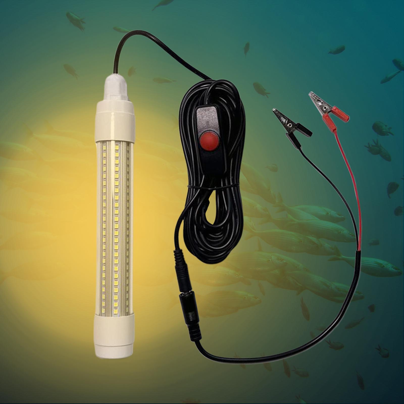 Fishing Light Lamps Underwater LED Prawns Squid Lure  Warm White Light