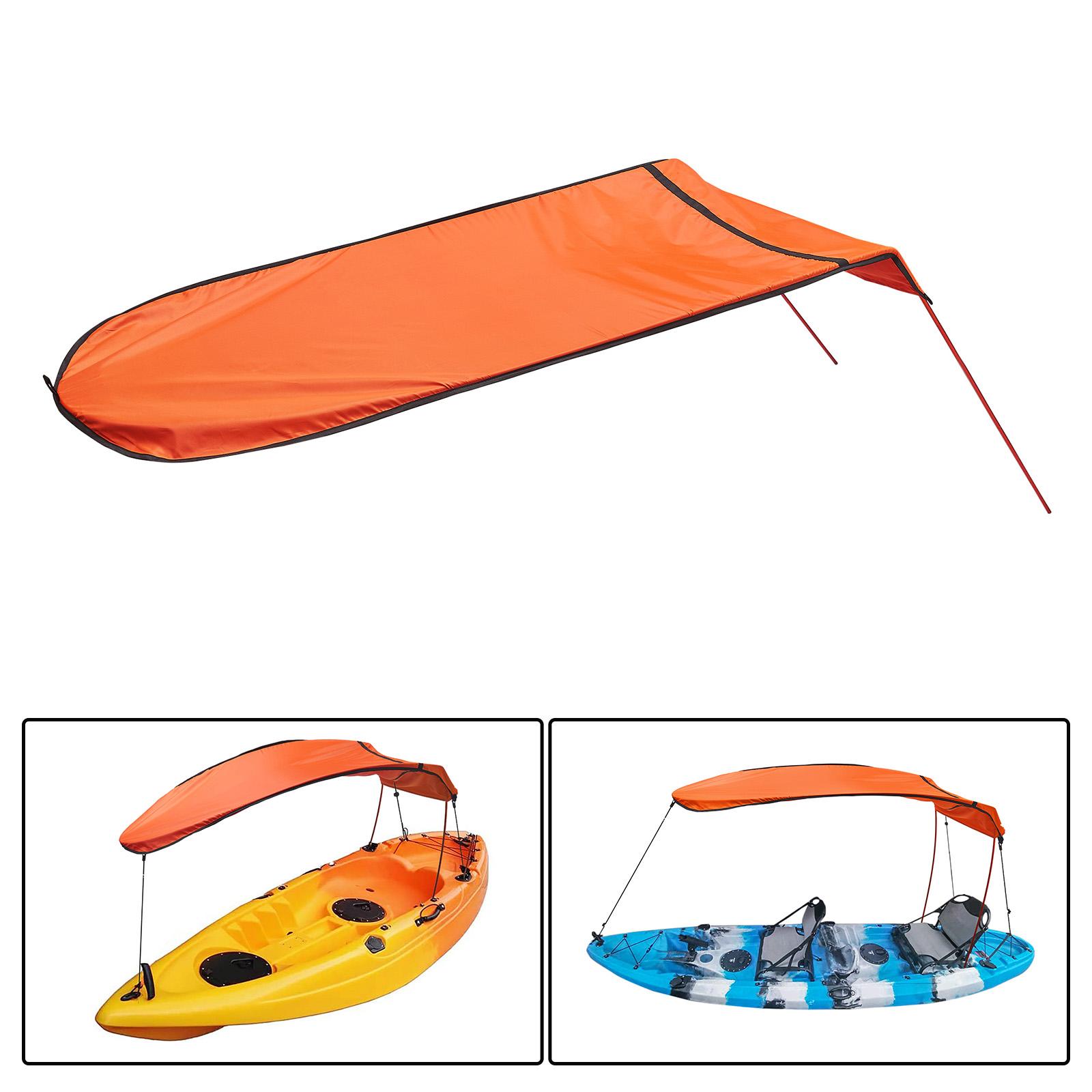 Rainproof Kayak Boat Sun Shelter Sunshade Awning Sun Shade Cover Orange