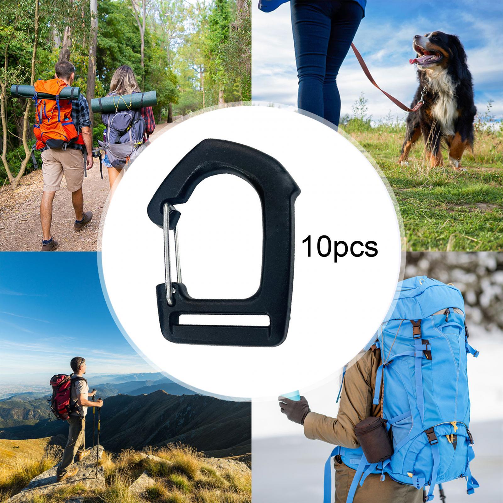 10Pcs Webbing Strap Hook Webbing Buckles for Camping Suitcase Backpack Strap