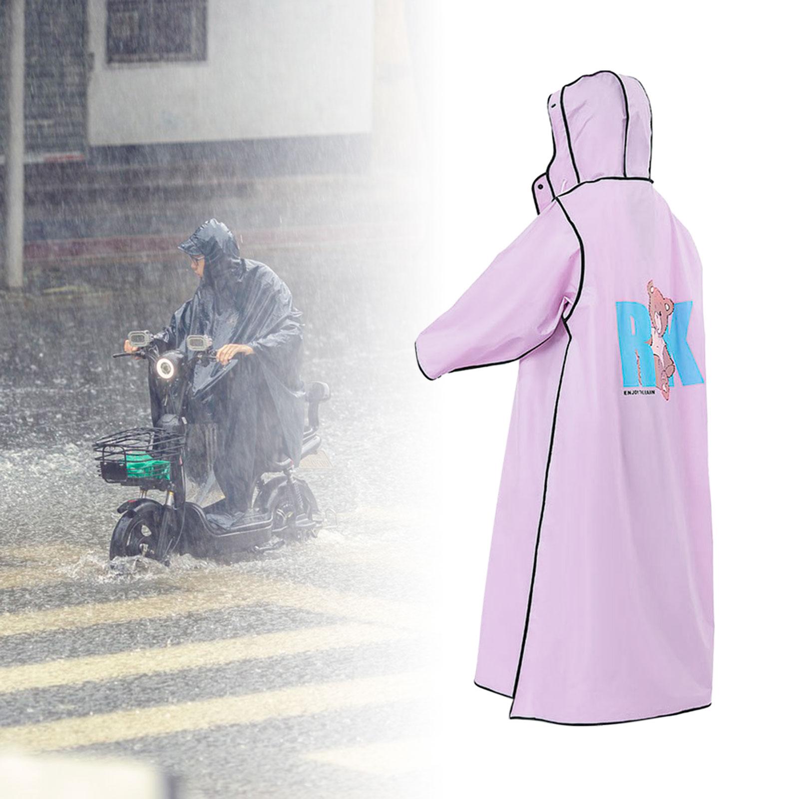 Adult Raincoat Long Waterproof Rain Cape for Camping Hiking Electric Bike