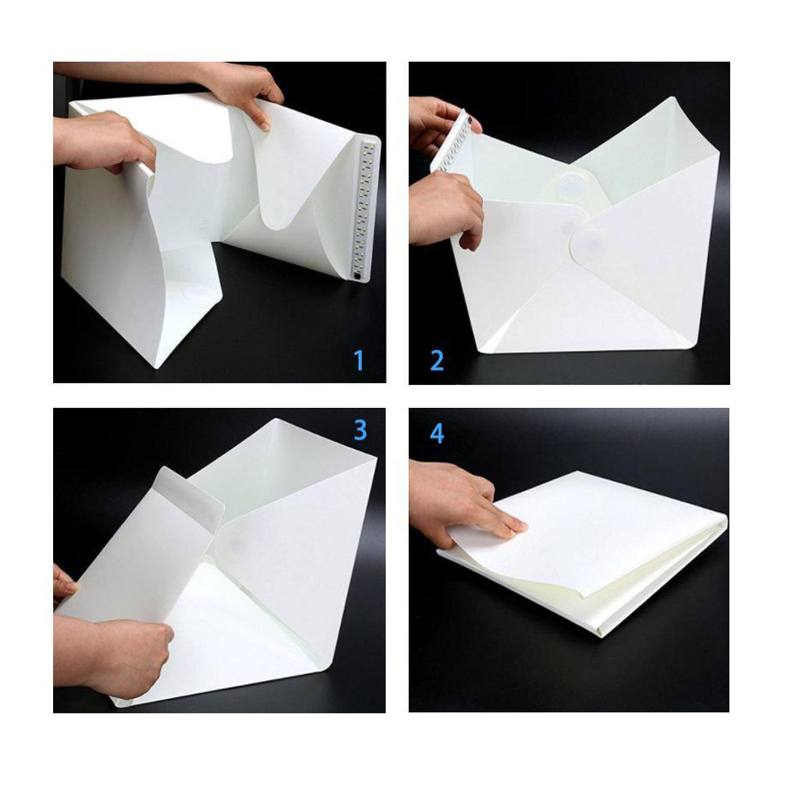 LED Light Box Photo Studio Photography Shooting Tent Kit & 2 Backdrops L