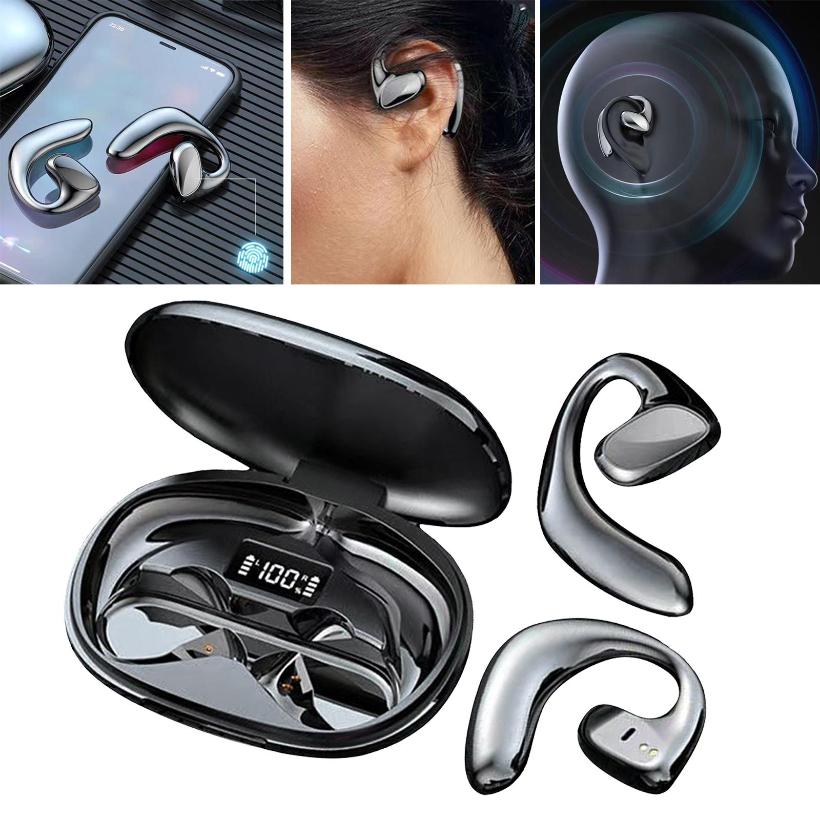 Air Conduction Headphones Lightweight for Running Hiking Workout Black