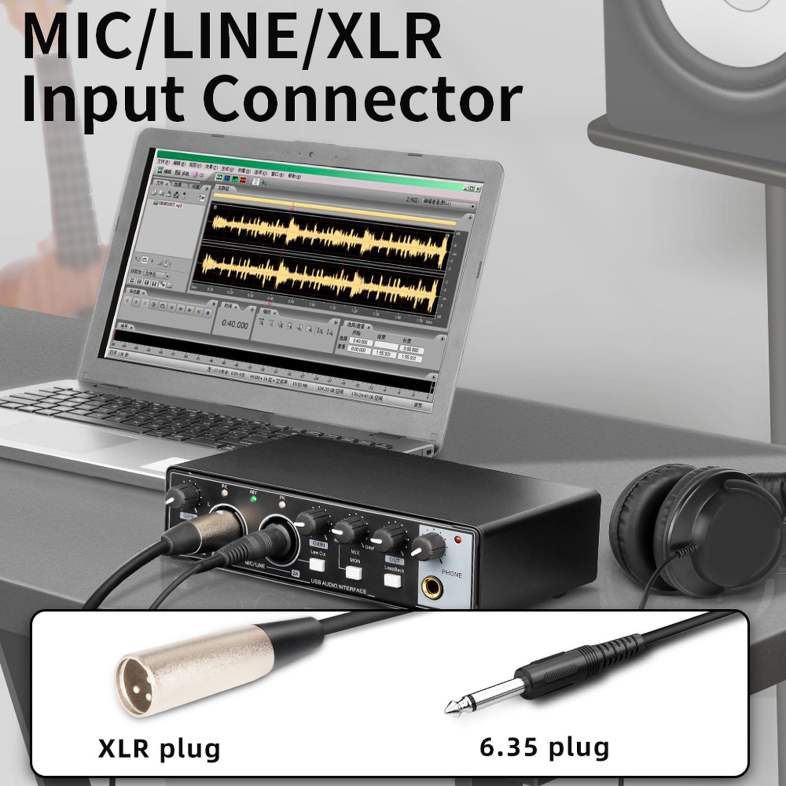 External Sound Card Sound Mixer USB2.0 for Computer Gaming