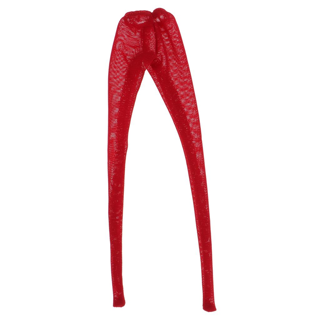 Mode Socken Strumpfhosen Kleidung Outfit für 1//6 BJD MSD DOD Puppen rot