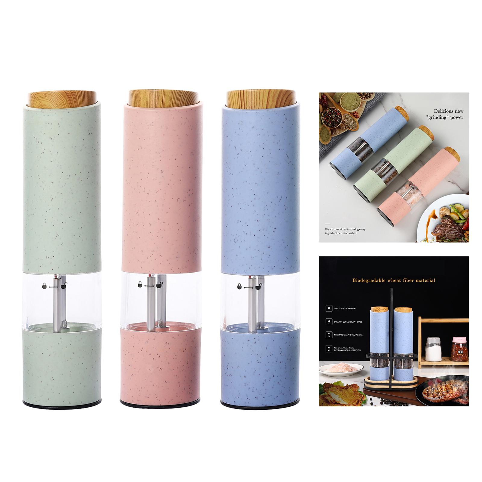 Automatic Electric Salt and Pepper Mill Shaker Salt Miller Crusher Green