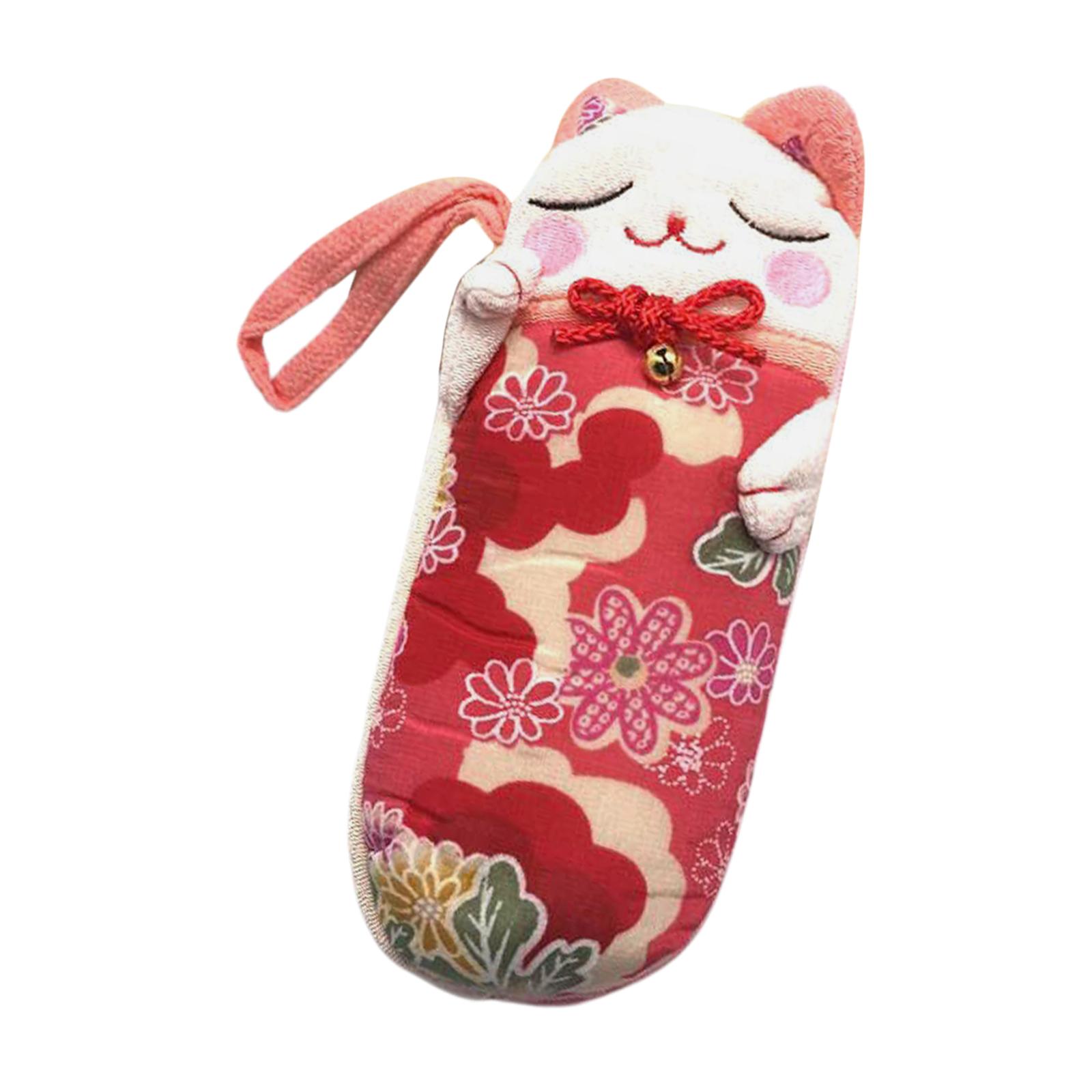 Glasses Case Lucky Fortune Cat Lightweight Pouch for Outdoor