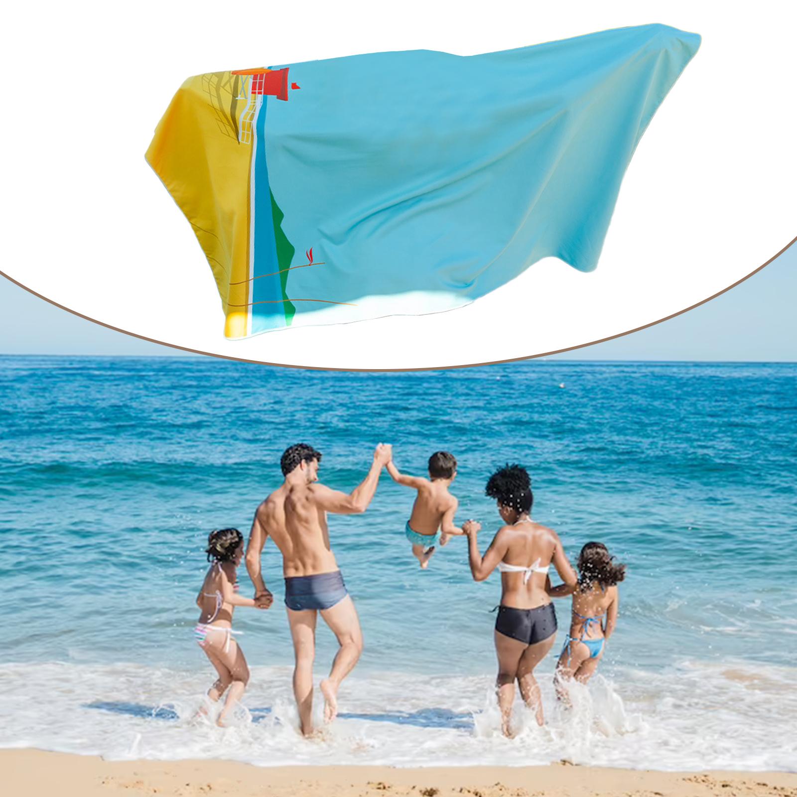 Adult Bath Towel Quick Drying Soft Absorbent Swim Towel for Beach Hotel Blue 