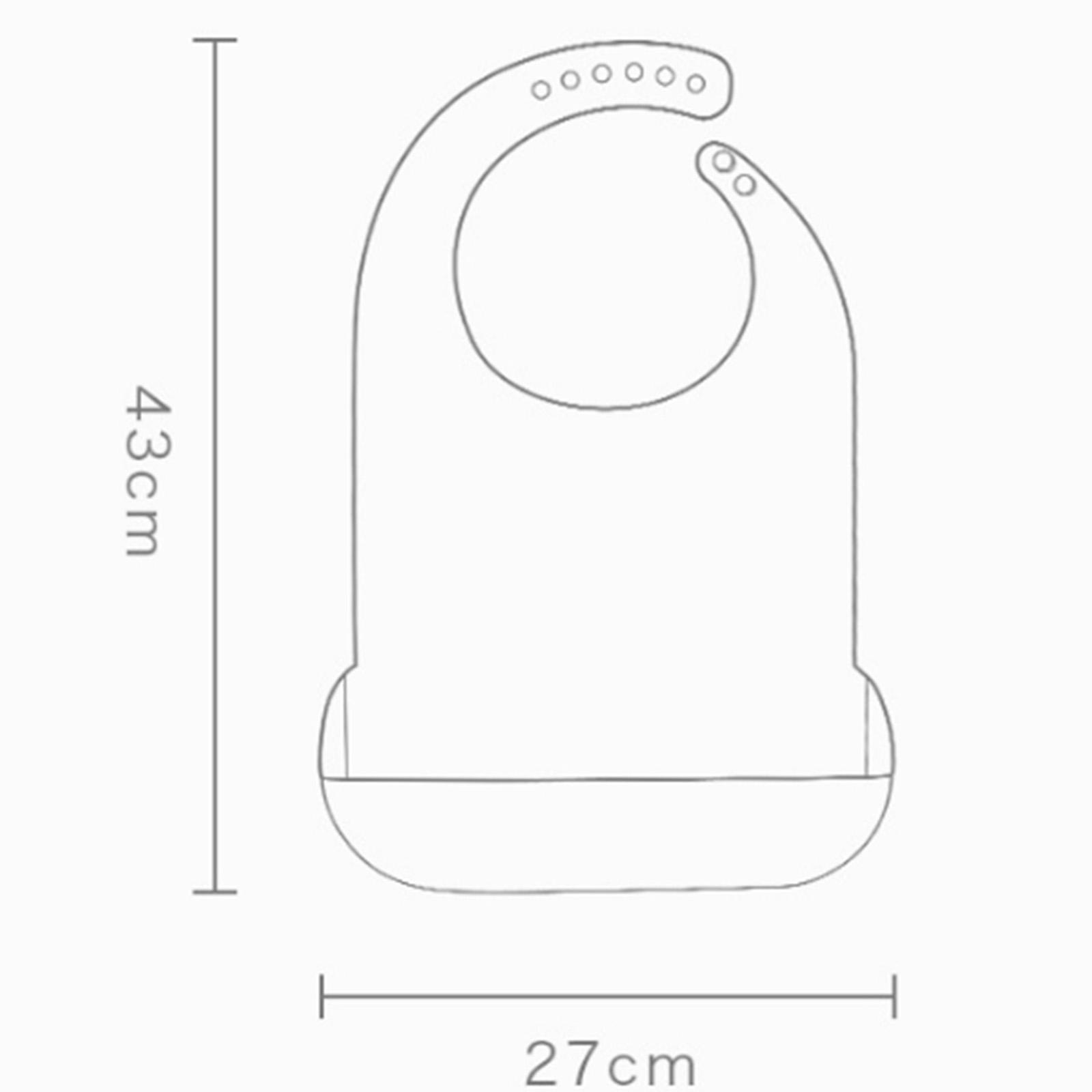 2xSilicone Adult Bib with Pocket Waterproof Mealtime Protector Pink