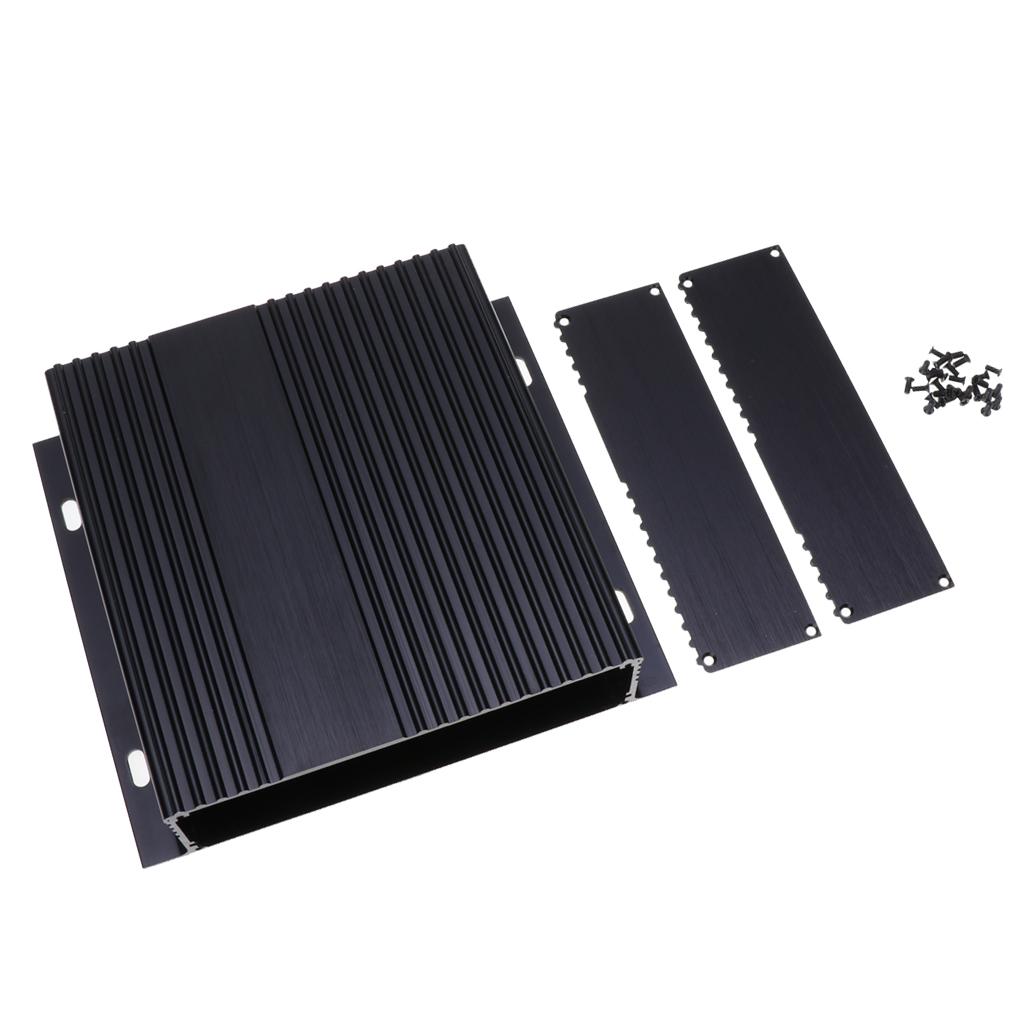 Aluminum Enclosure Case, Black Electronic Box Profile Housing PCB DIY Case