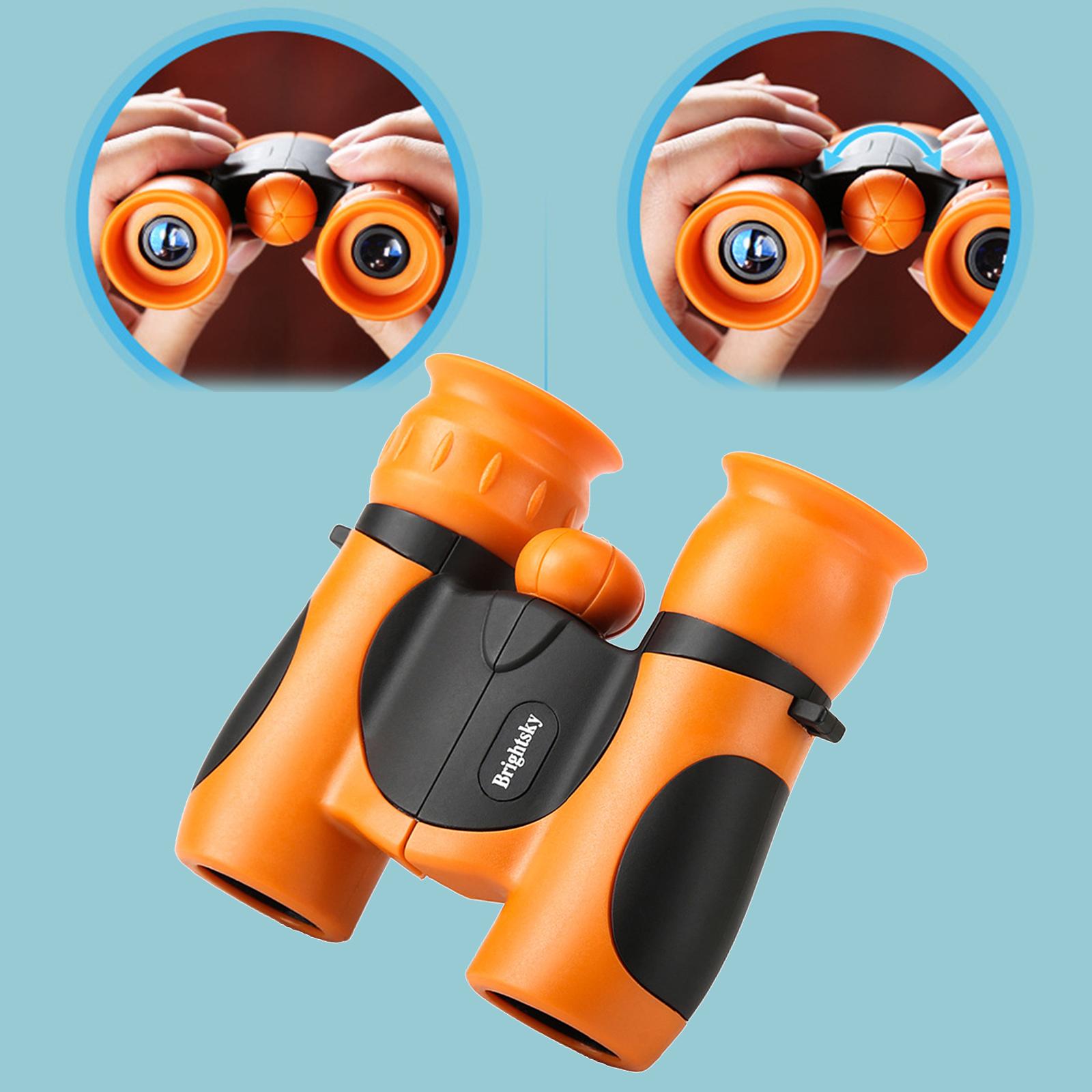 Shockproof Binoculars Small 8x21 for Kids Discover Travel Camping orange