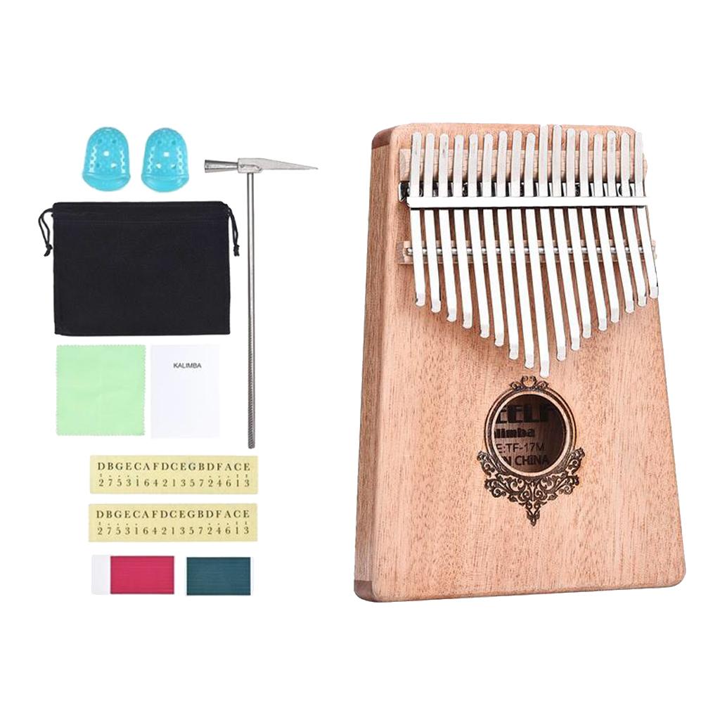 17 Key Kalimba Finger Thumb Piano Mbira Percussion Musical Instrument