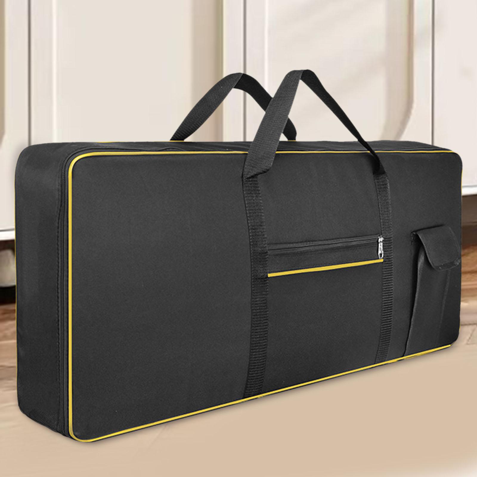 61Key Keyboard Bag Padded Electric Piano Case for Concert School Performance Yellow