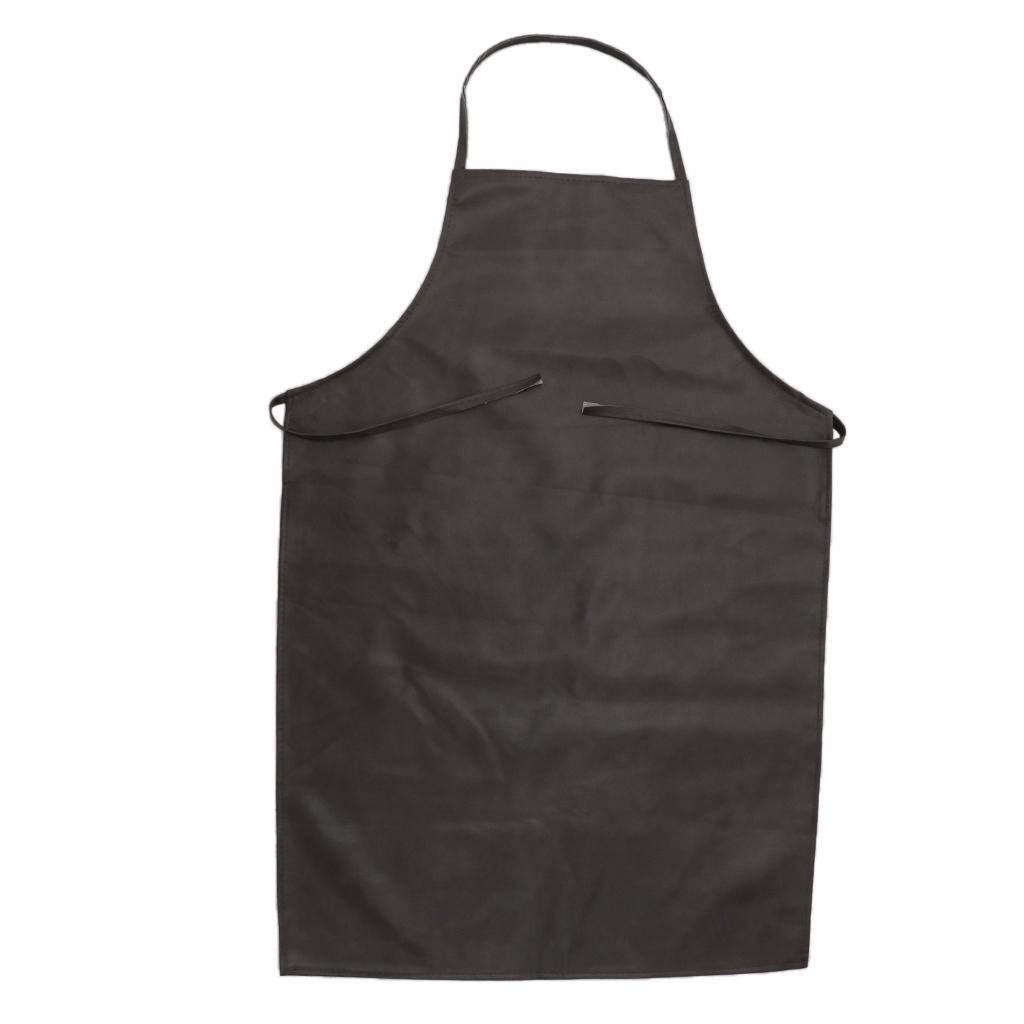 Waterproof Anti-Oil Leather Apron Restaurant Cooking Chef Bib Kitchen Gardening