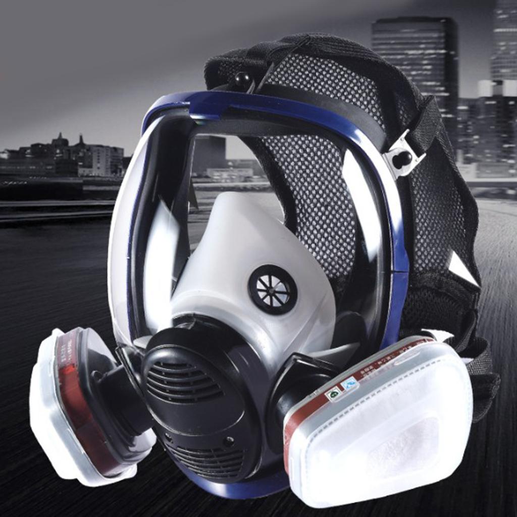 Large View Gas Mask Facepiece Painting With Filter Durable Head-mounted B